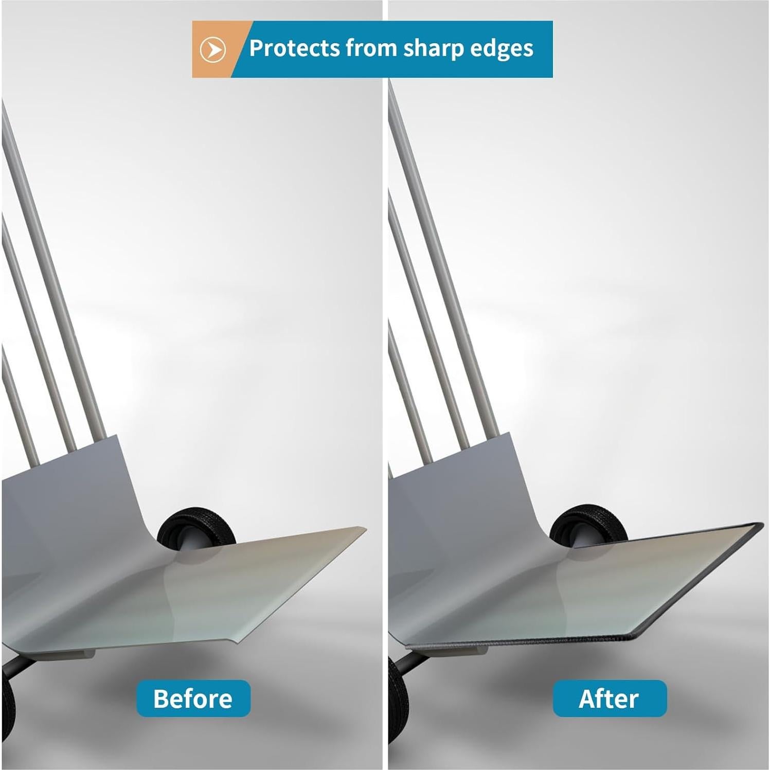 Protector de Bisel de Goma Sanbege 3m Negro para Puertas