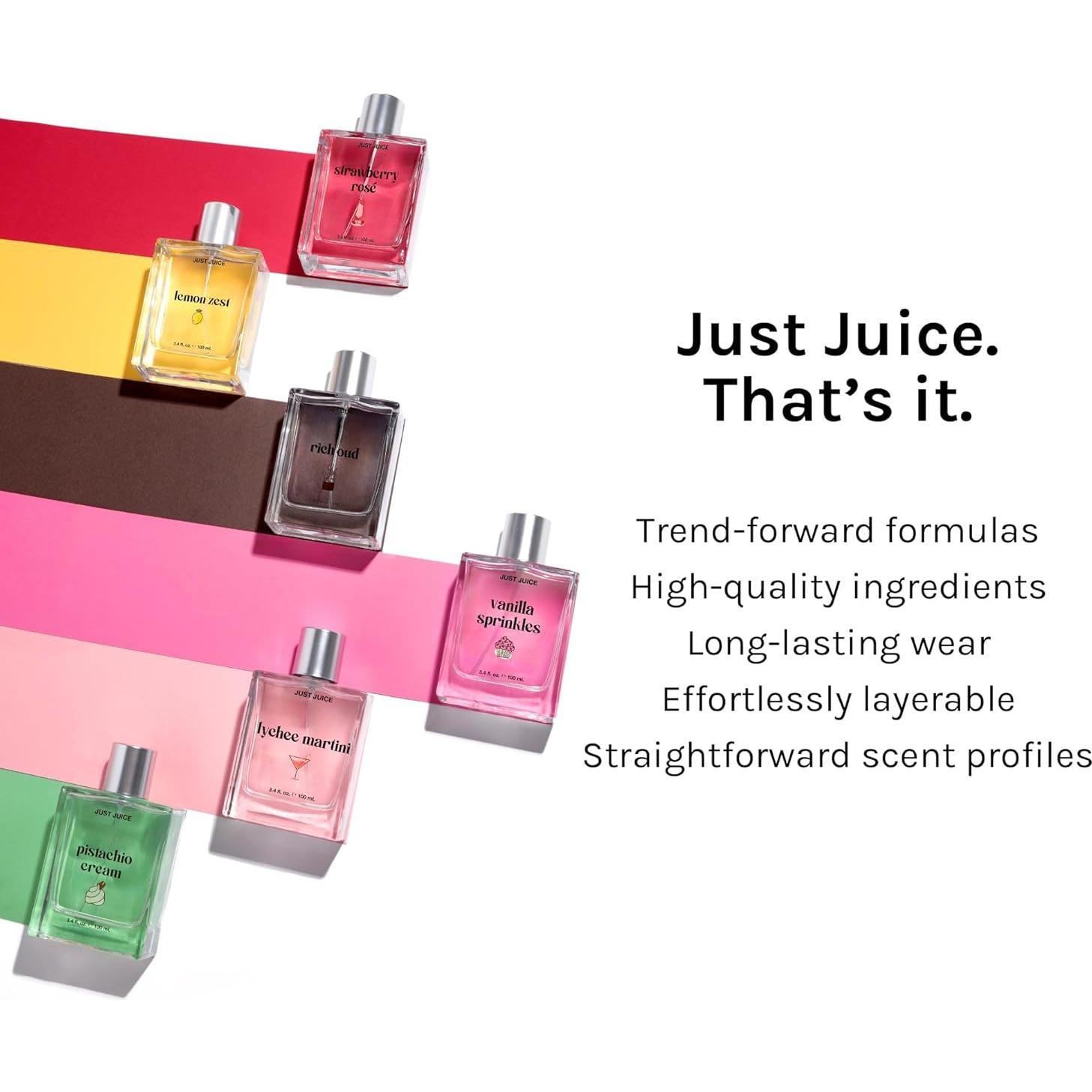 Just Juice Vanilla Sprinkles - Vanilla Perfume for Women and Men - Gourmand Mini Travel Perfume with Whipped Cream Notes - 0.3 oz