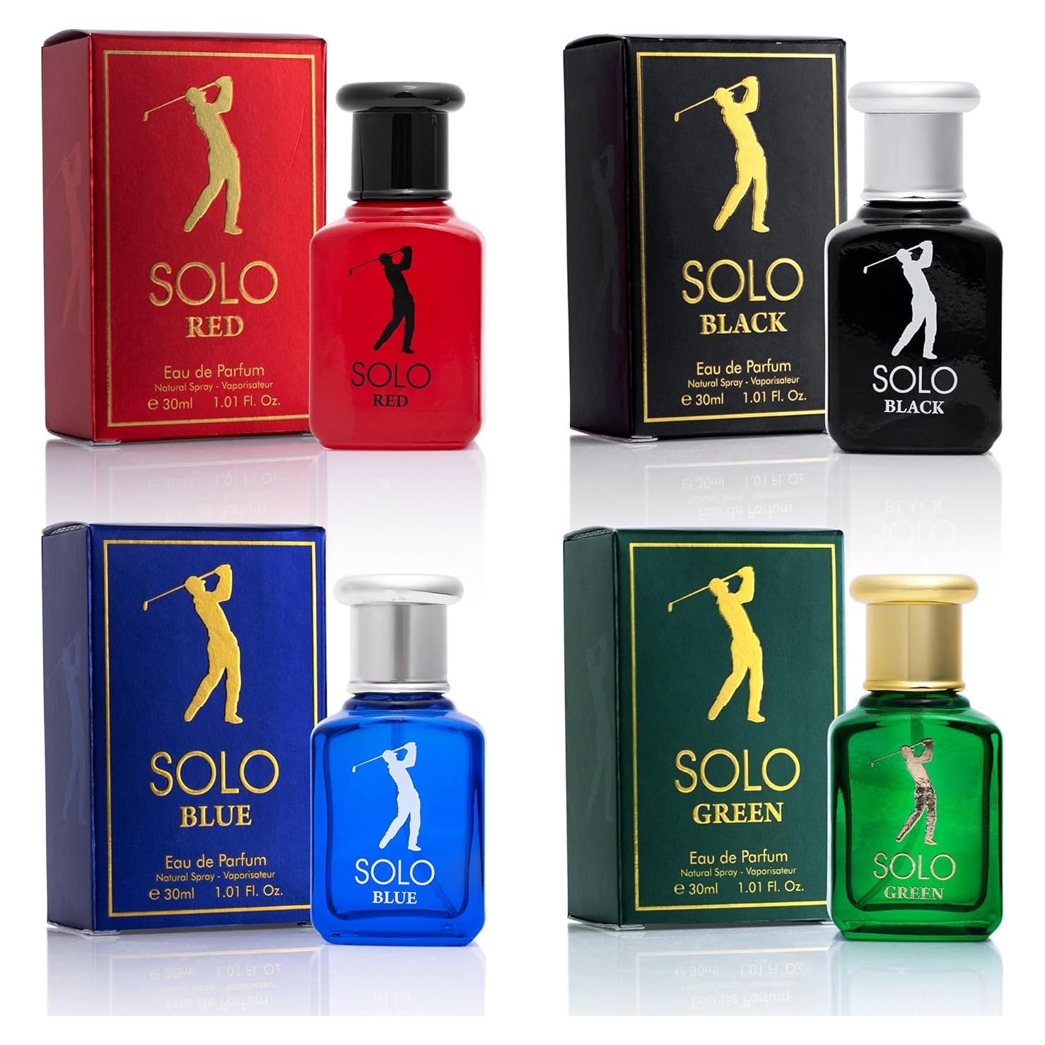 Set de Fragancias Mini NovoGlow Solo para Hombres - 4 Piezas 30ml