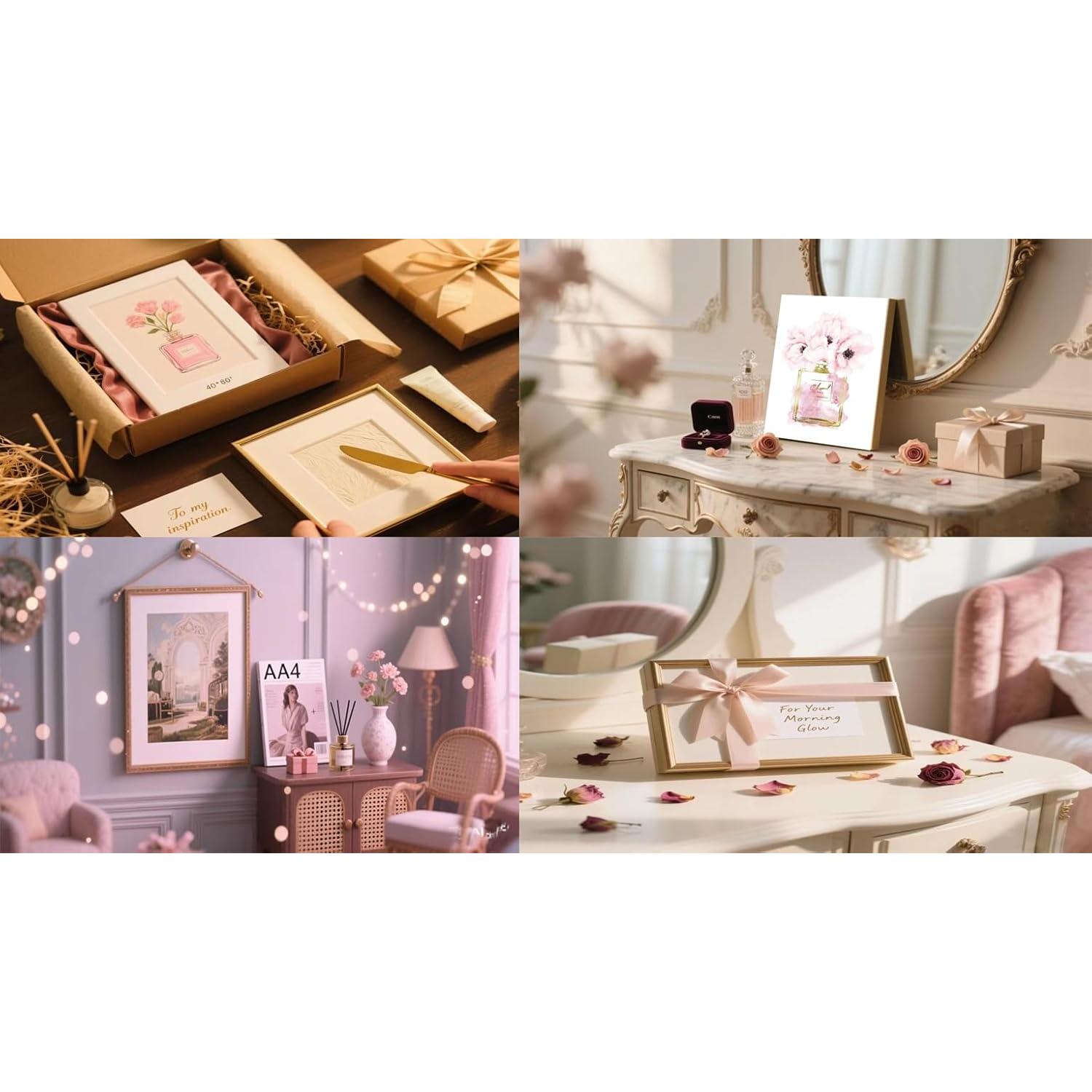 Arte de Pared Lienzo Chanel Rosa 40.64x60.96 cm Decoración