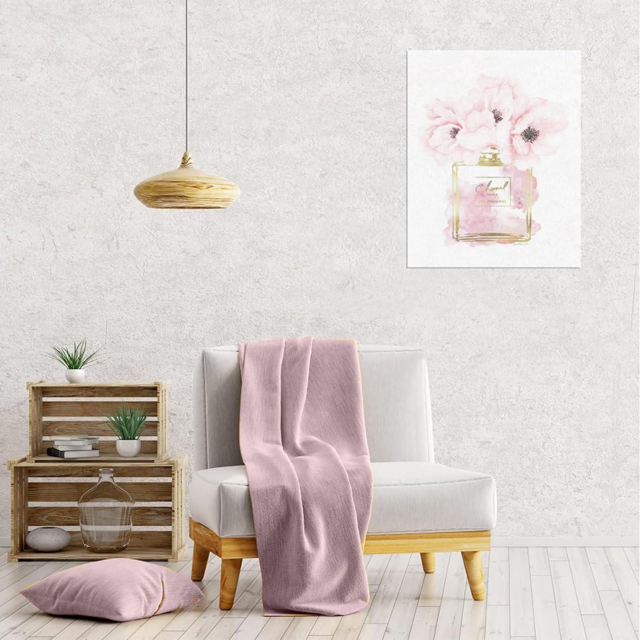 Arte de Pared Lienzo Chanel Rosa 40.64x60.96 cm Decoración