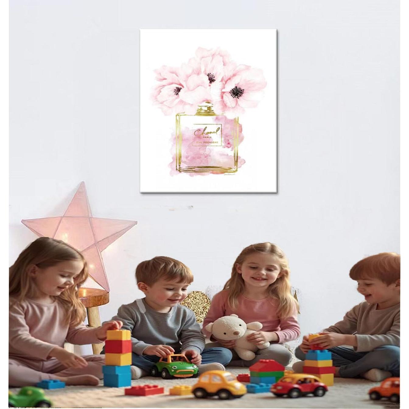 Arte de Pared Lienzo Chanel Rosa 40.64x60.96 cm Decoración