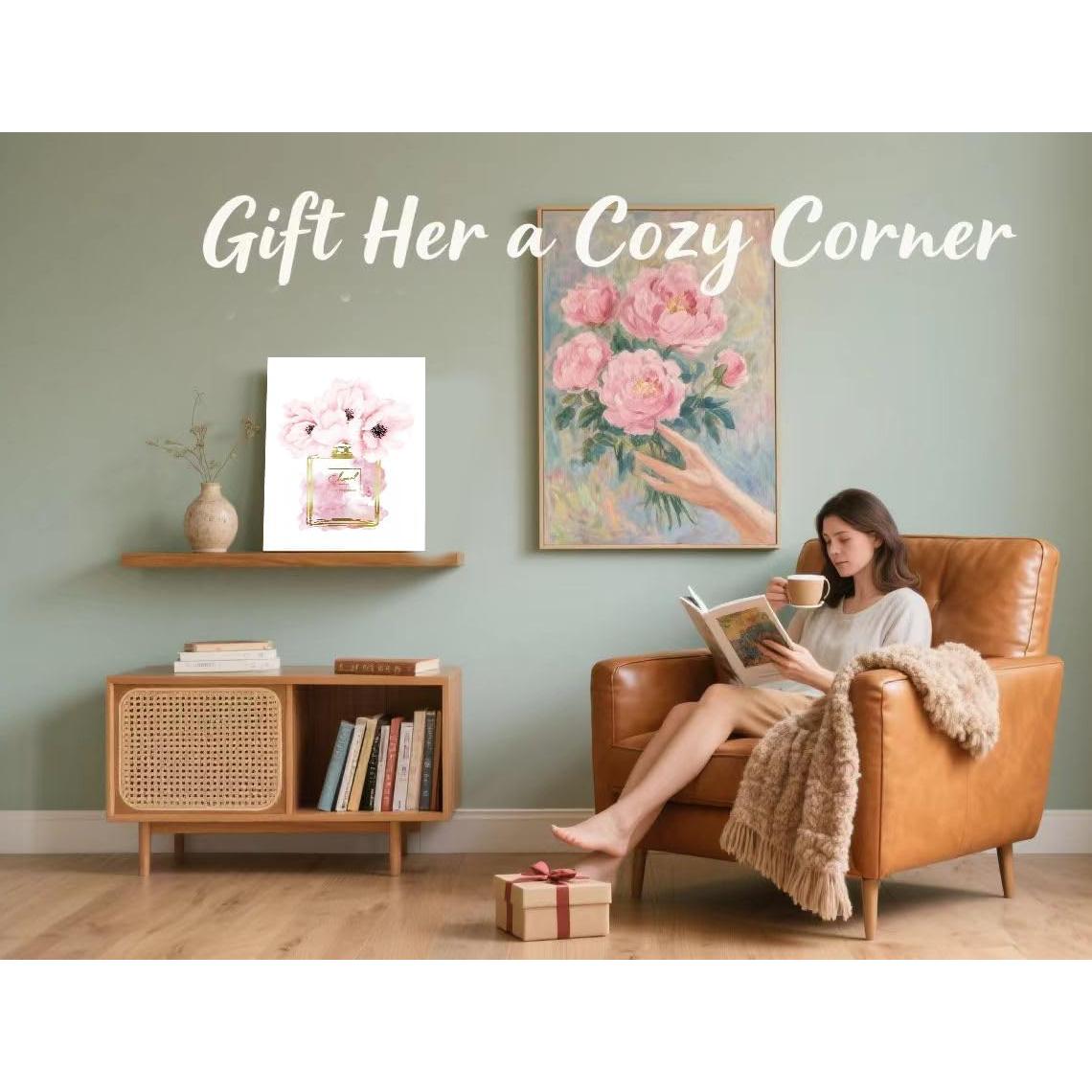 Arte de Pared Lienzo Chanel Rosa 40.64x60.96 cm Decoración