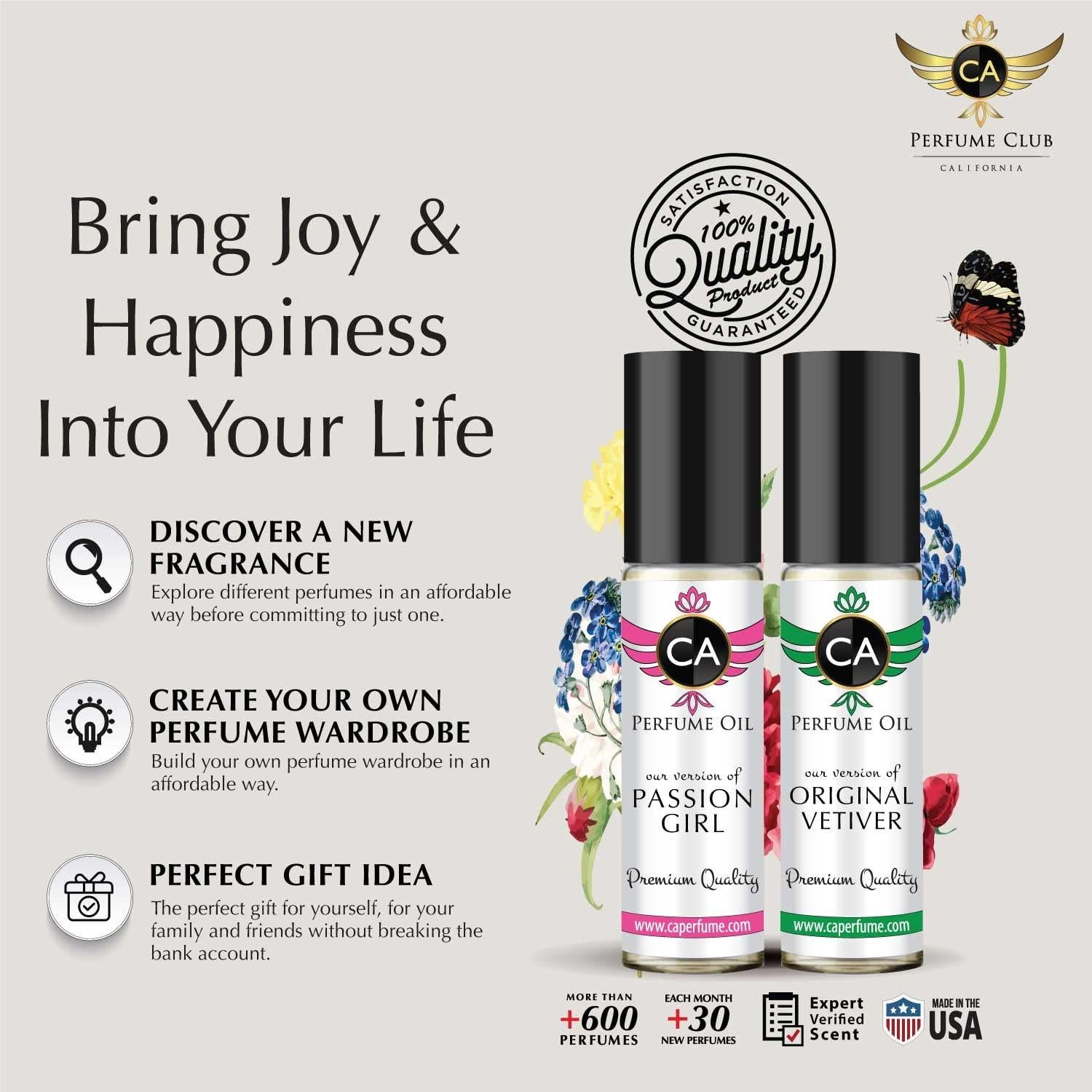 CA Perfume Impression of Rose Prick For Women & Men Replica Fragrance Dupes Attar Roll-On 0.3 Fl Oz/10ml