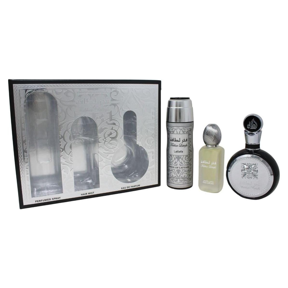 Set de Regalo Lattafa Fakhar para Hombres 3 Piezas 100ml