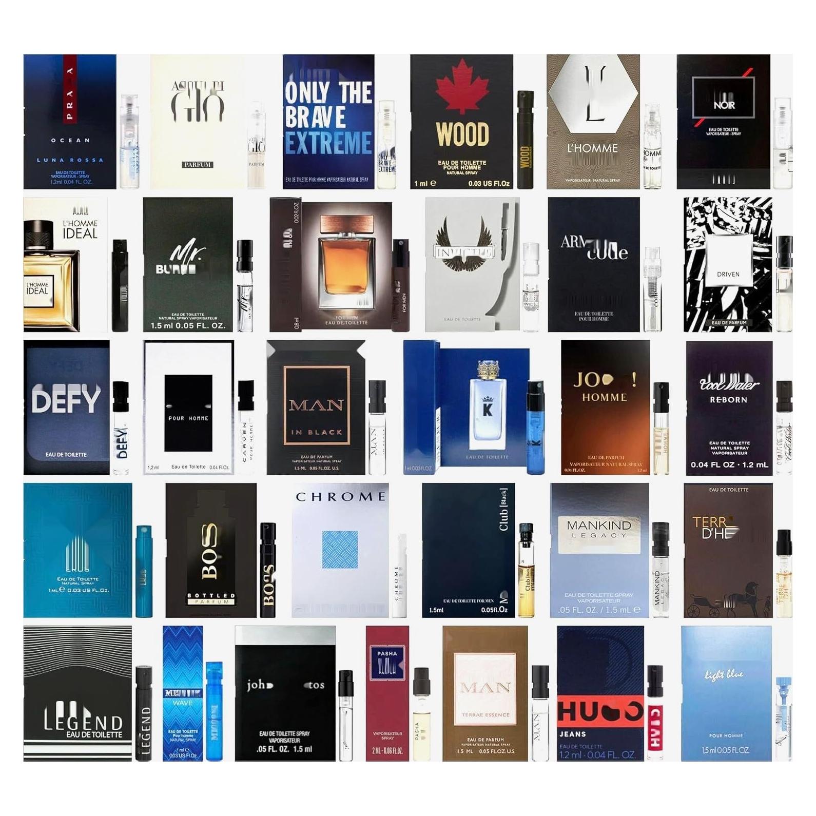 Set de 8 Muestras de Colonia para Hombres - Fragancias de Diseñador