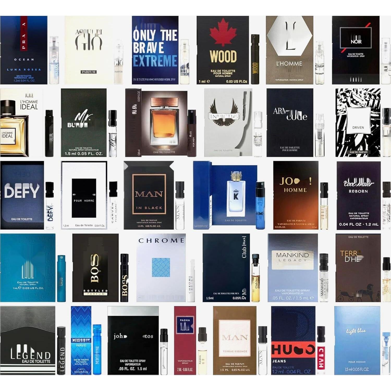 Set de 8 Muestras de Colonia para Hombres - Fragancias de Diseñador