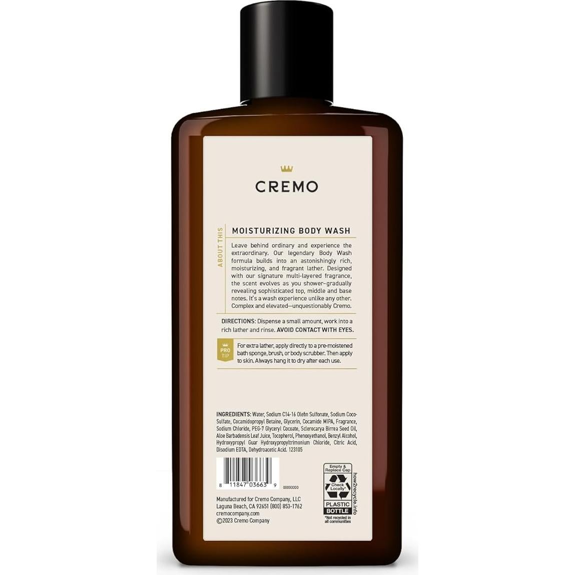 Gel de Ducha para Hombres Cremo 473 ml Bergamota Italiana