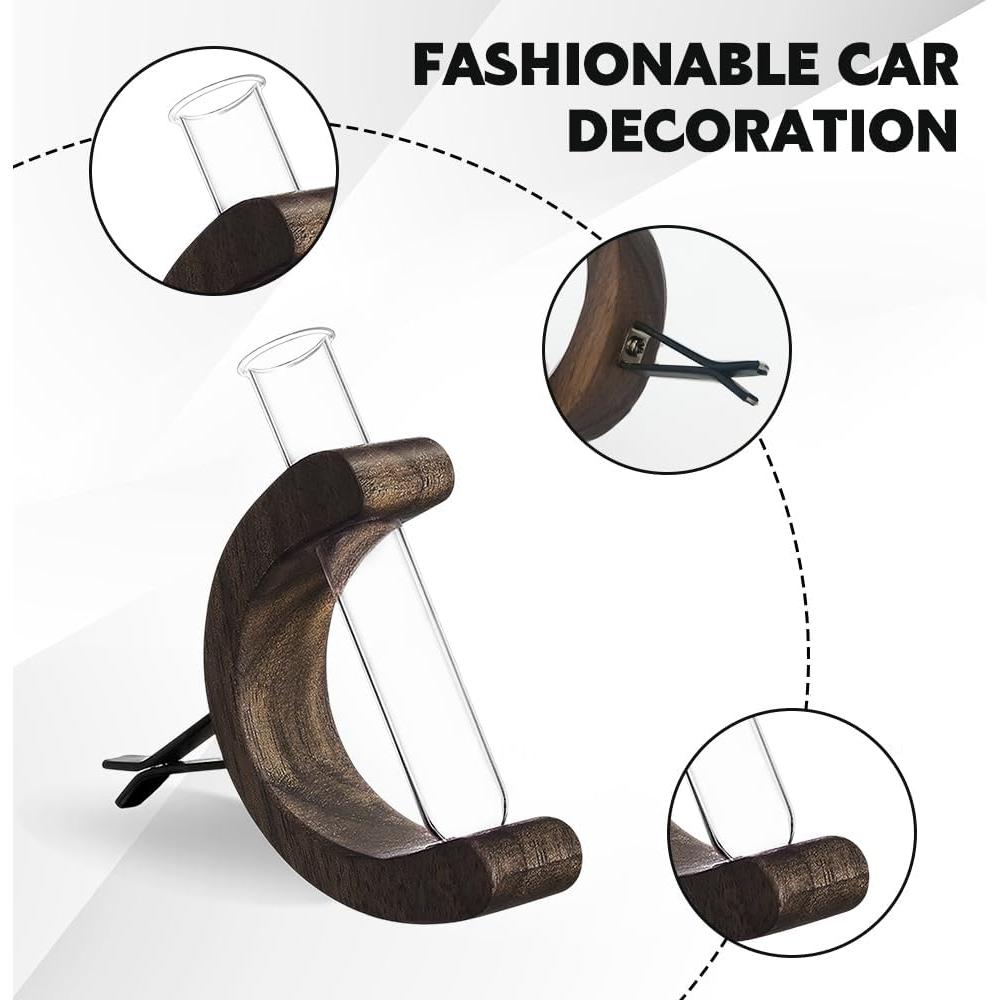 Jarrón de Vidrio Clip para Ventilación Auto Lyxheth Marrón