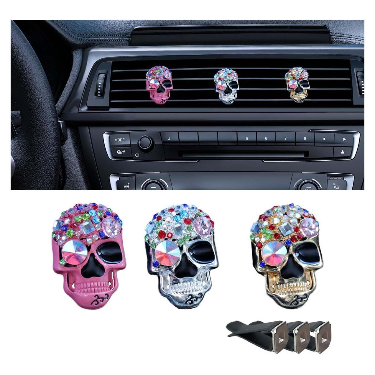 3 Clips de Ventilación para Ambientadores de Coche LAINLOY Calavera