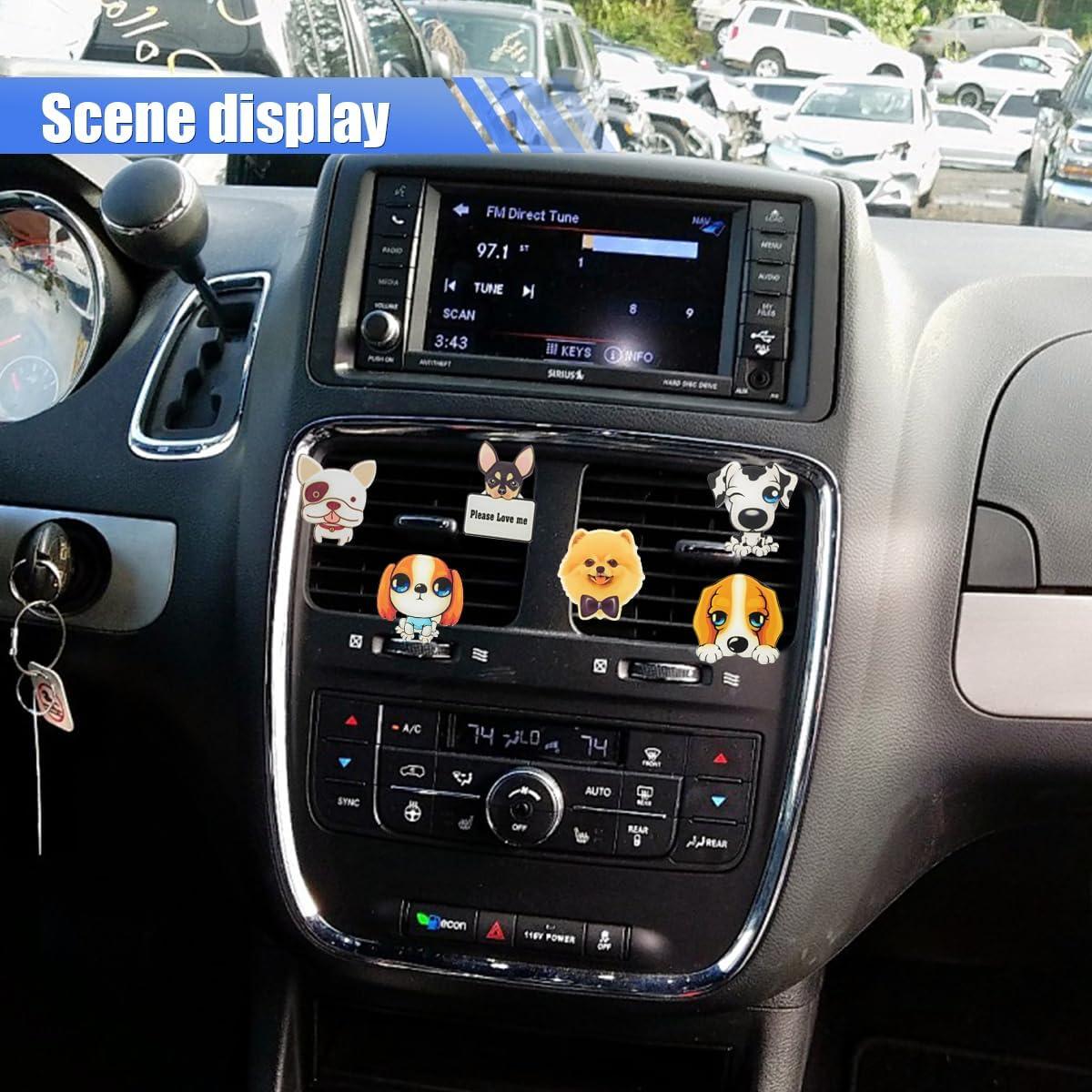 Clips de Ventilación de Aire LHDOS - 6 Piezas Diseño Perro