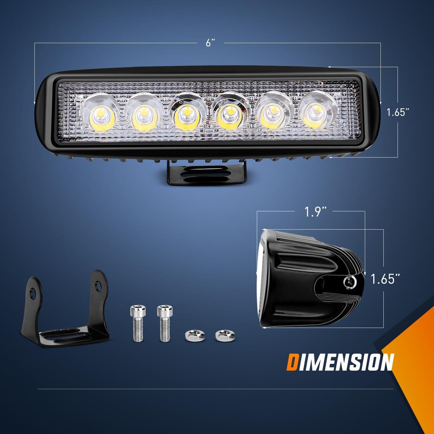 Luces de Niebla LED Nilight 18W 2PCS Impermeables 15019S-B