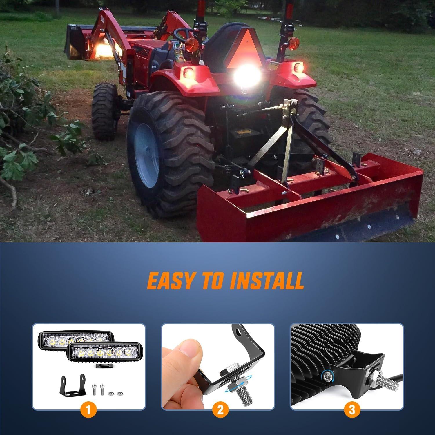 Luces de Niebla LED Nilight 18W 2PCS Impermeables 15019S-B