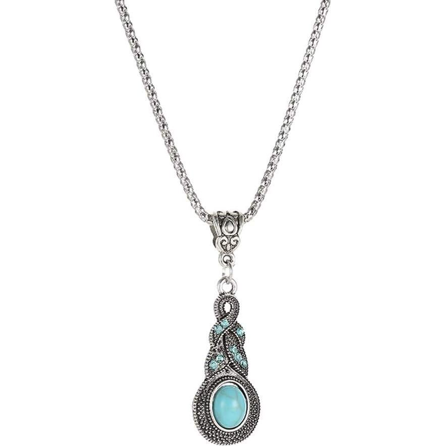 Pendientes y Collar Boho Verde Turquesa Vitaltyextracts