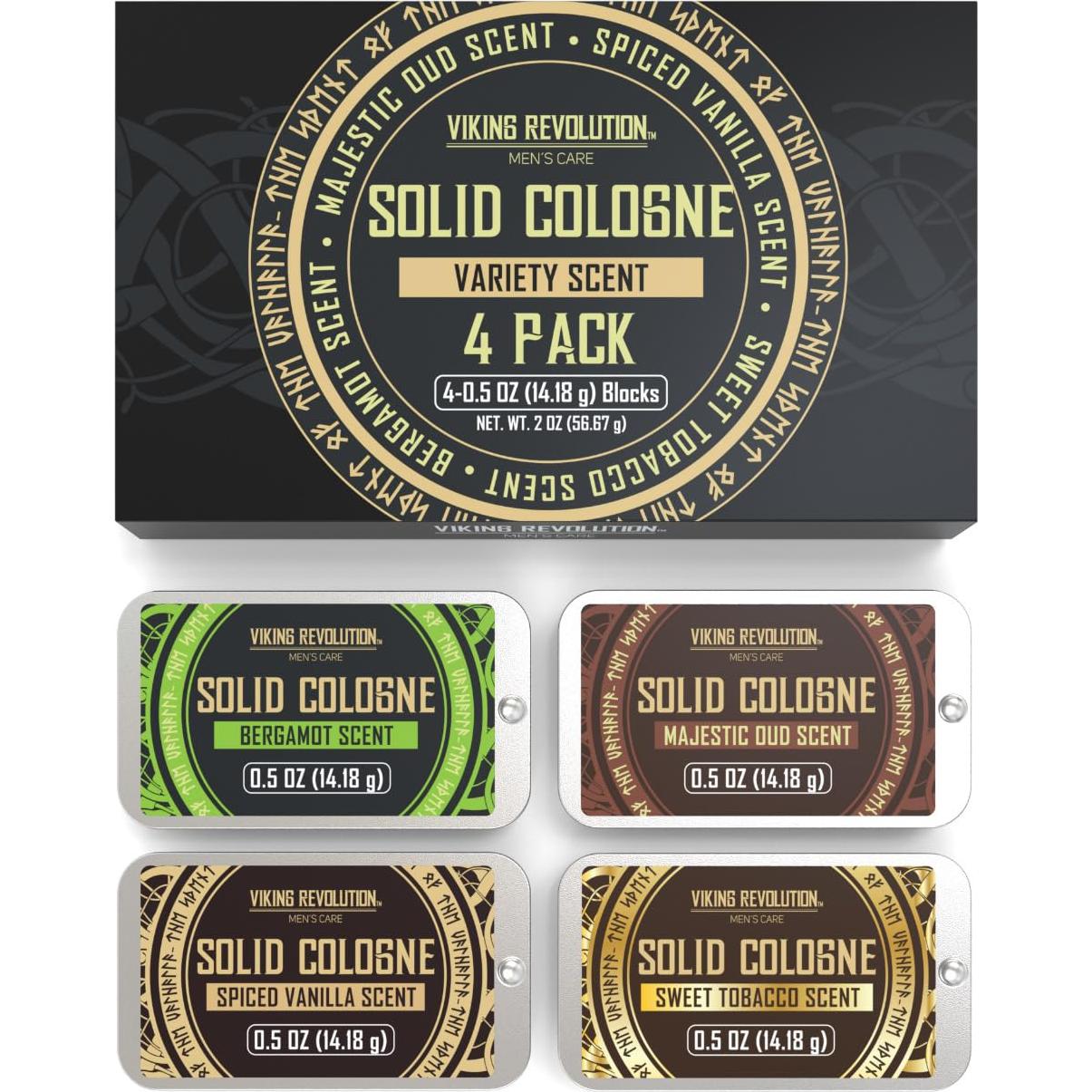 Viking Revolution 4 Pack Colonias Sólidas para Hombres 14g