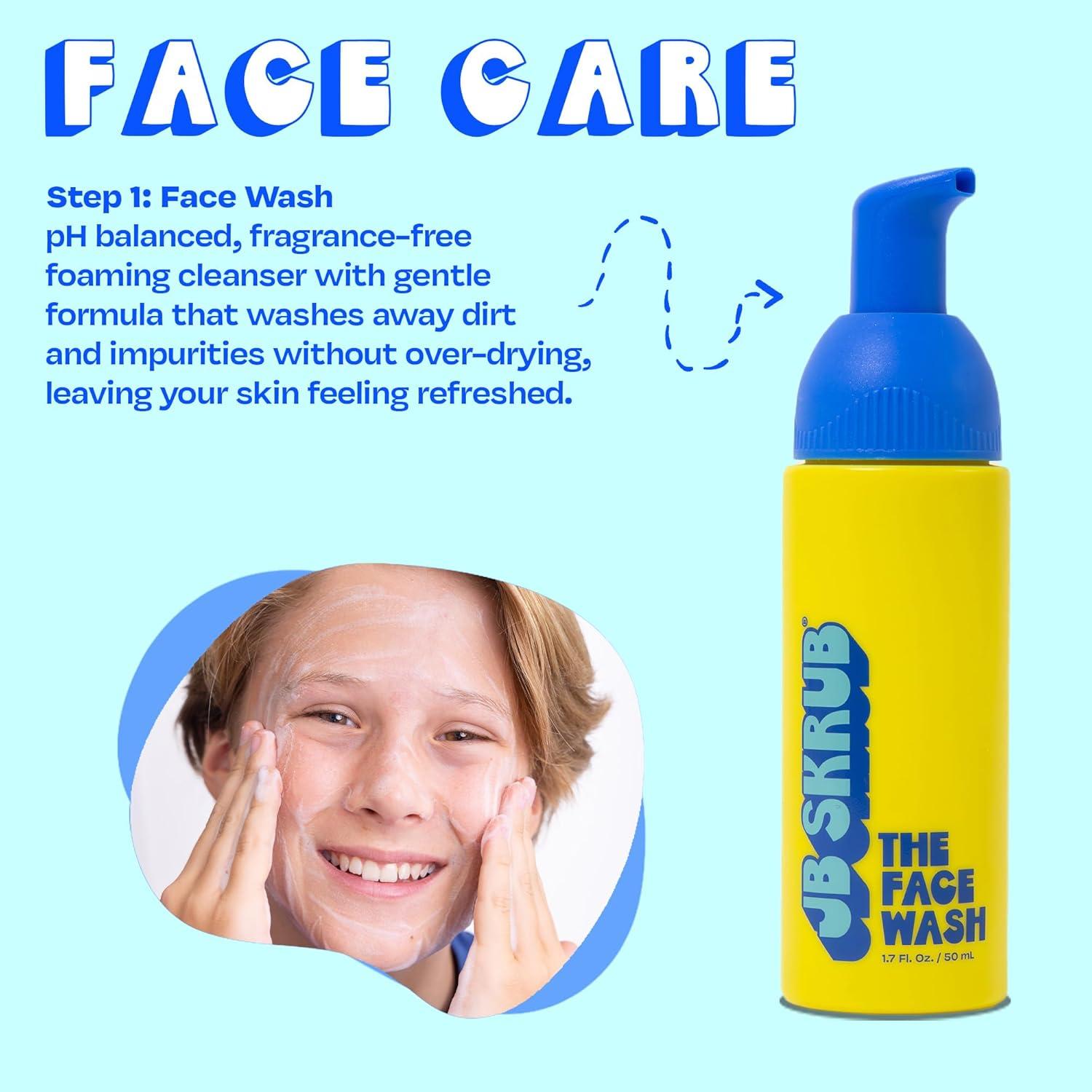 Set de Cuidado de la Piel Junior JB SKRUB - Gel, Spray y Limpiador
