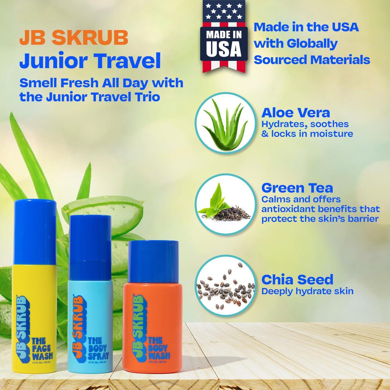 Set de Cuidado de la Piel Junior JB SKRUB - Gel, Spray y Limpiador