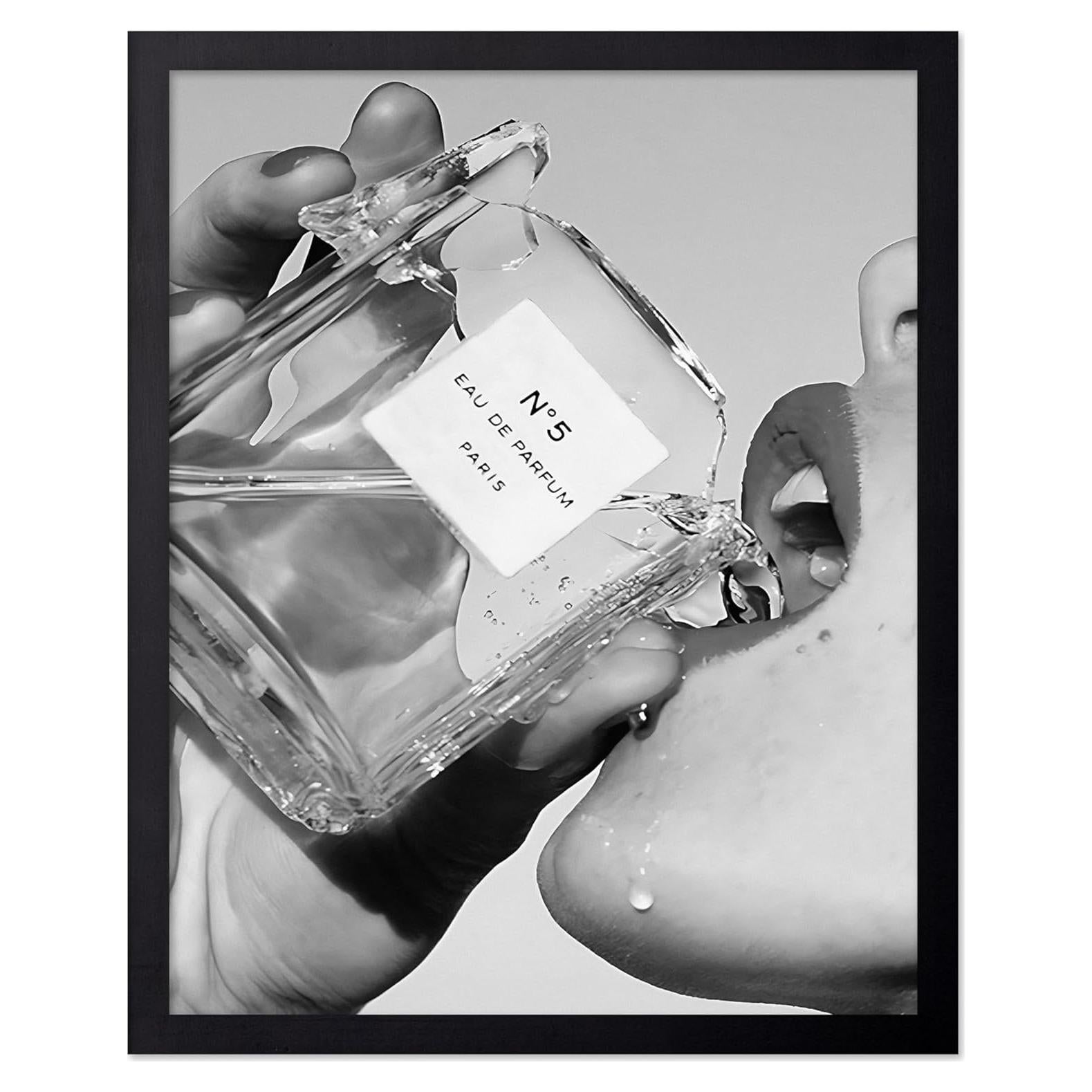 Póster de Moda Master 8x10 cm - Arte Blanco y Negro Femenino