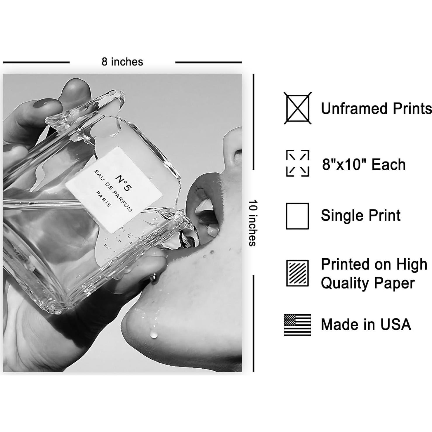 Póster de Moda Master 8x10 cm - Arte Blanco y Negro Femenino