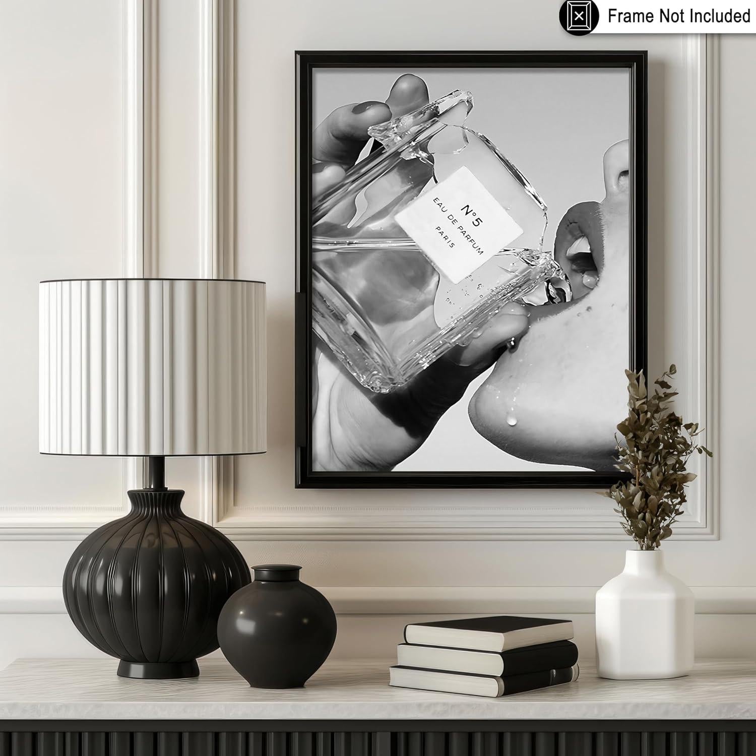 Póster de Moda Master 8x10 cm - Arte Blanco y Negro Femenino