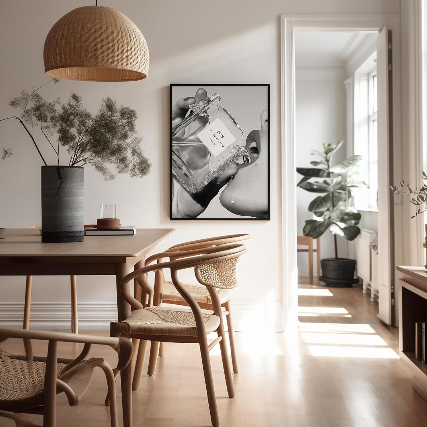 Póster de Moda Master 8x10 cm - Arte Blanco y Negro Femenino