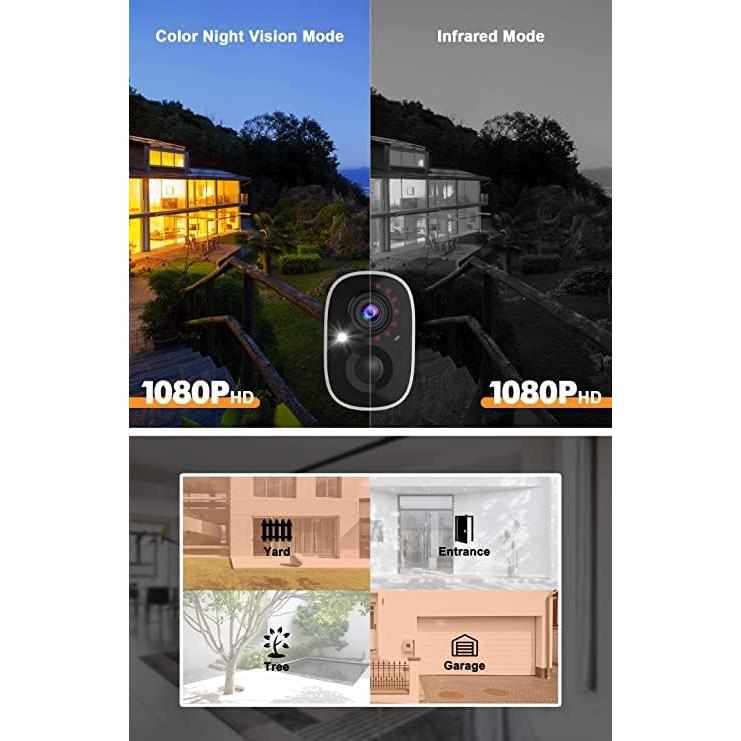 Cámara Dzees Inalámbrica 2K con Alarma y Visión Nocturna