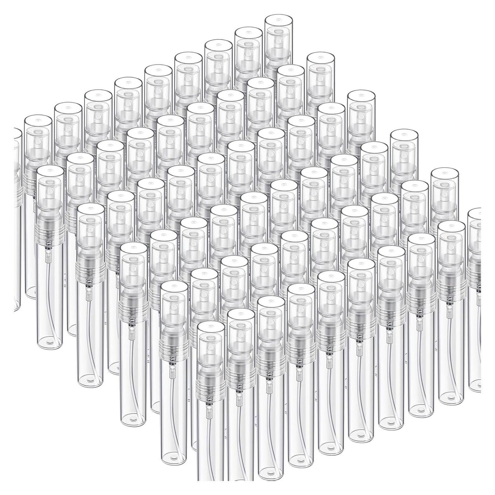 Fandamei 60PCS Botellas Mini Spray Rellenables 5ml Plástico