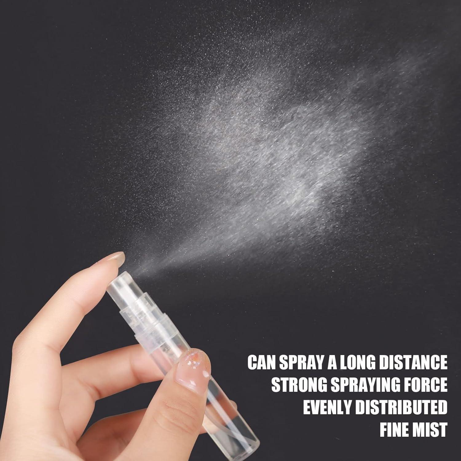 Fandamei 60PCS Botellas Mini Spray Rellenables 5ml Plástico