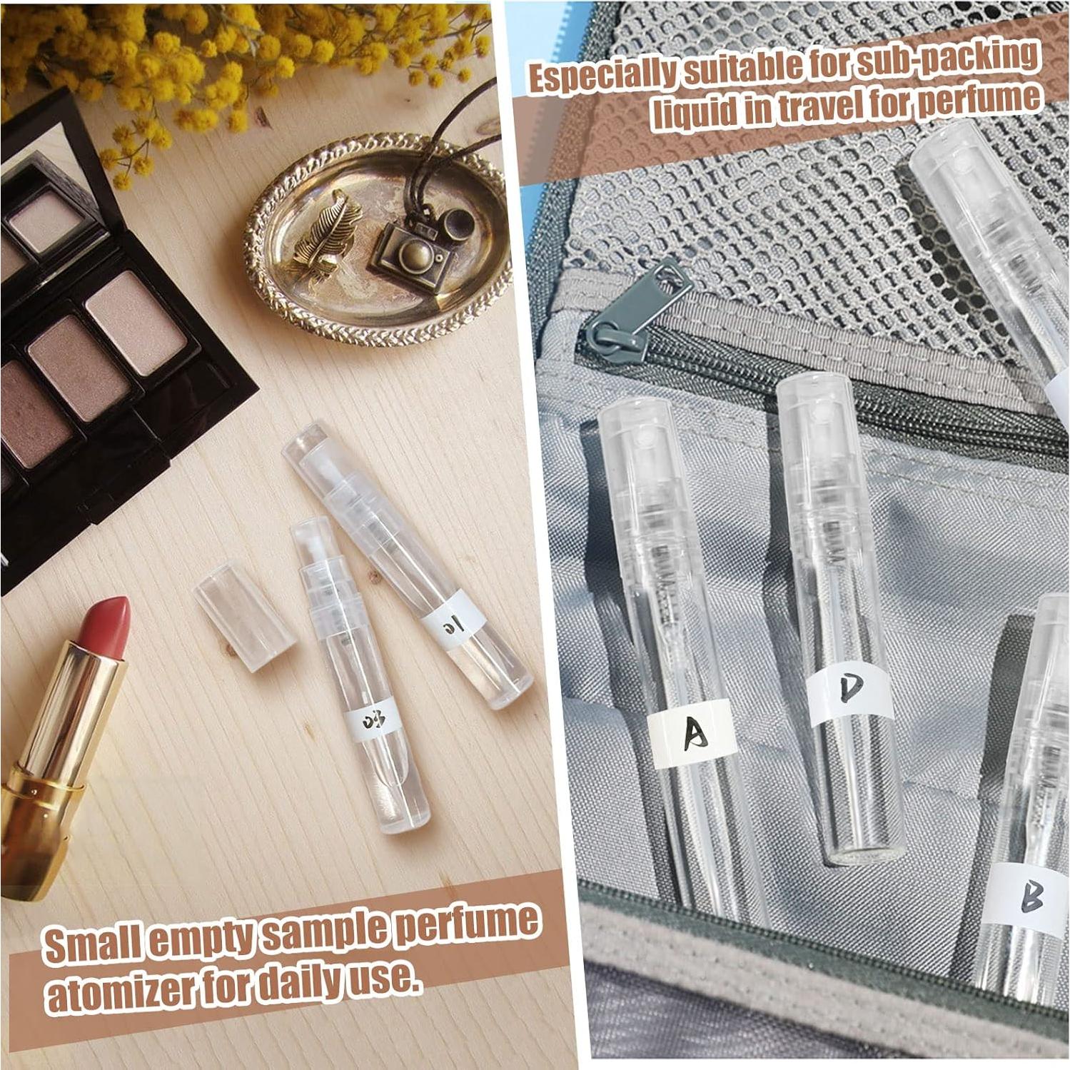 Fandamei 60PCS Botellas Mini Spray Rellenables 5ml Plástico