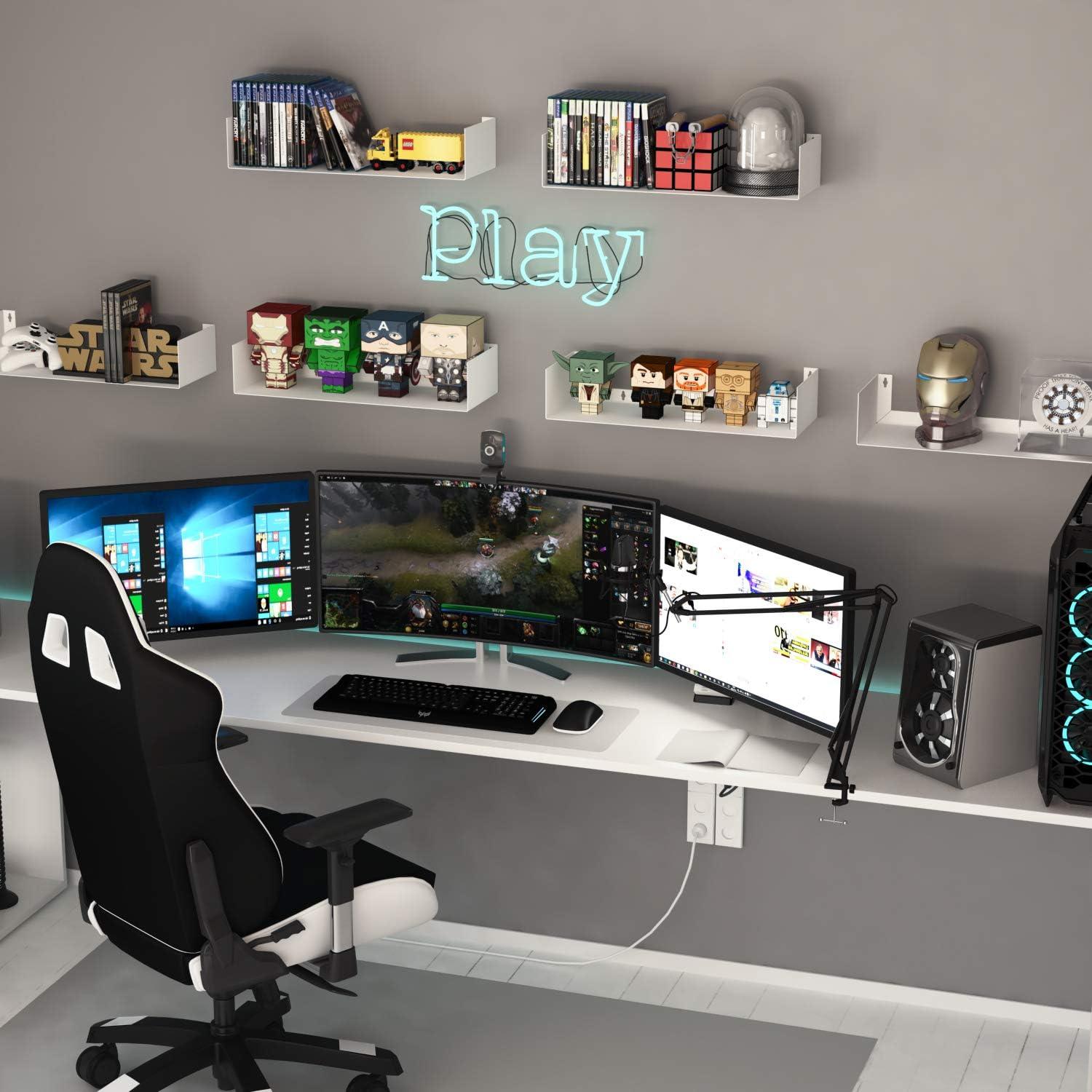 Estantes Flotantes Wallniture Bali Blancos - Juego de 6 Unidades