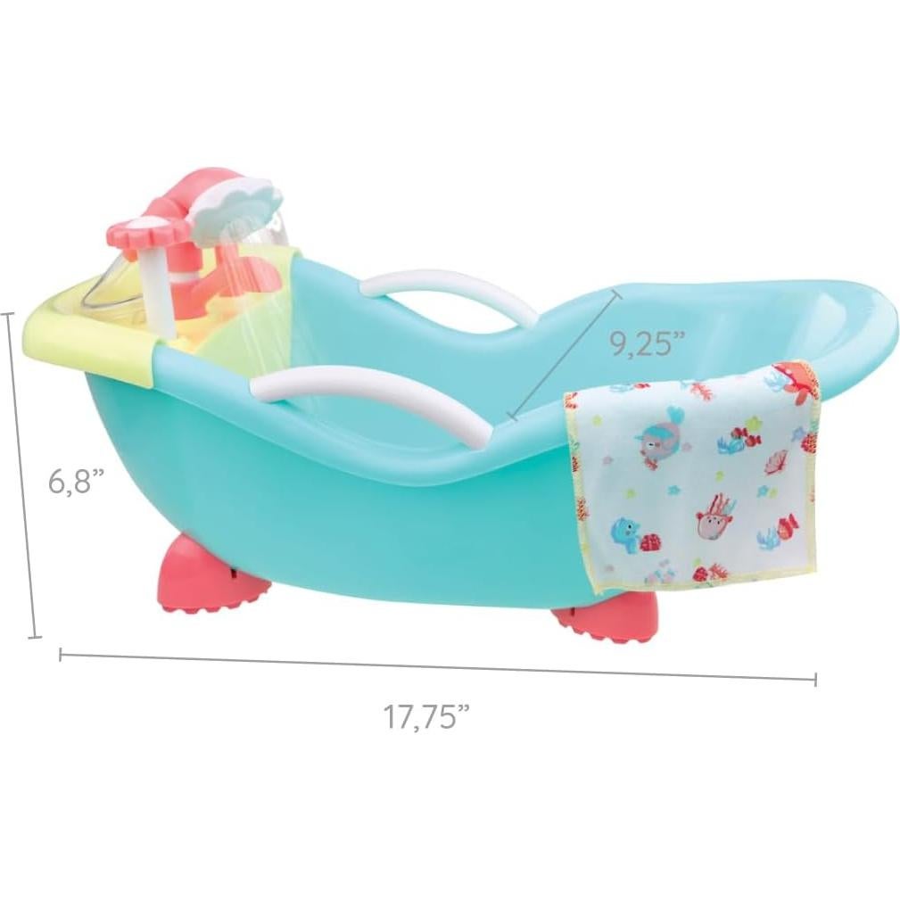 Muñeca Bebé JC Toys 35.56 cm con Set de Baño y Accesorios