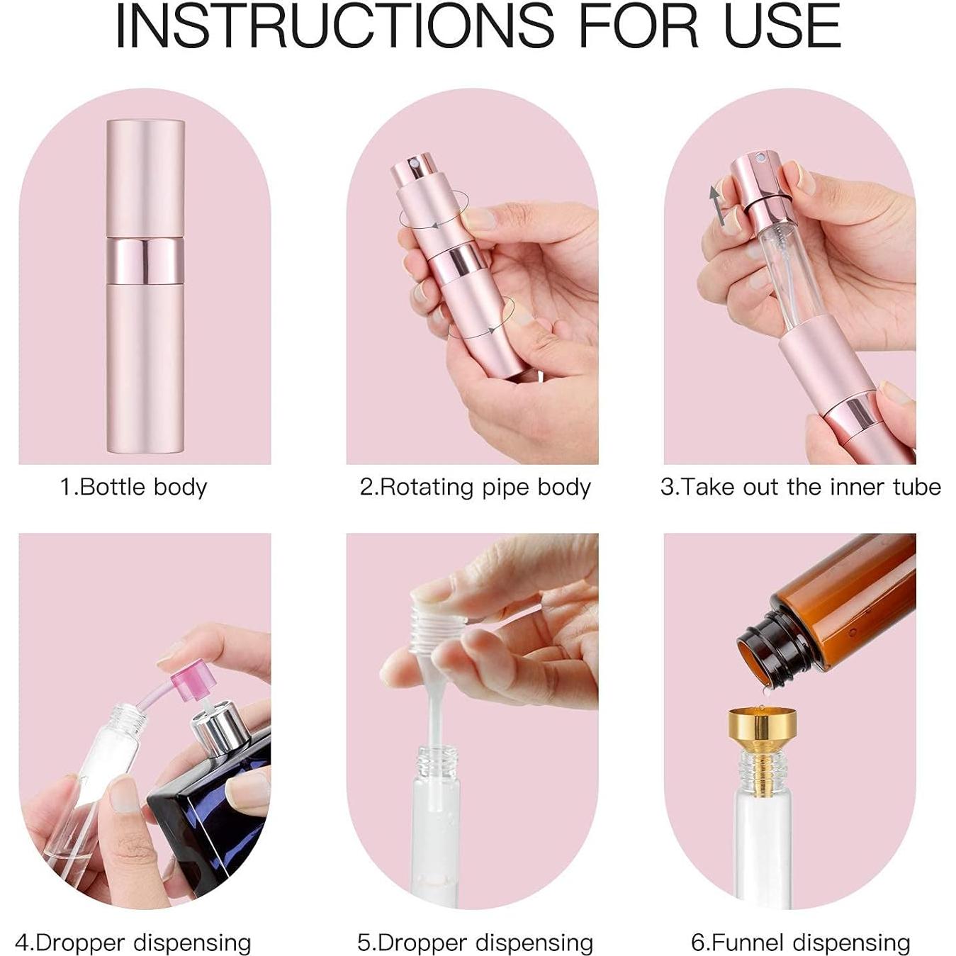 Atomizador de Perfume Rellenable Tekson 8ml - 5 Colores