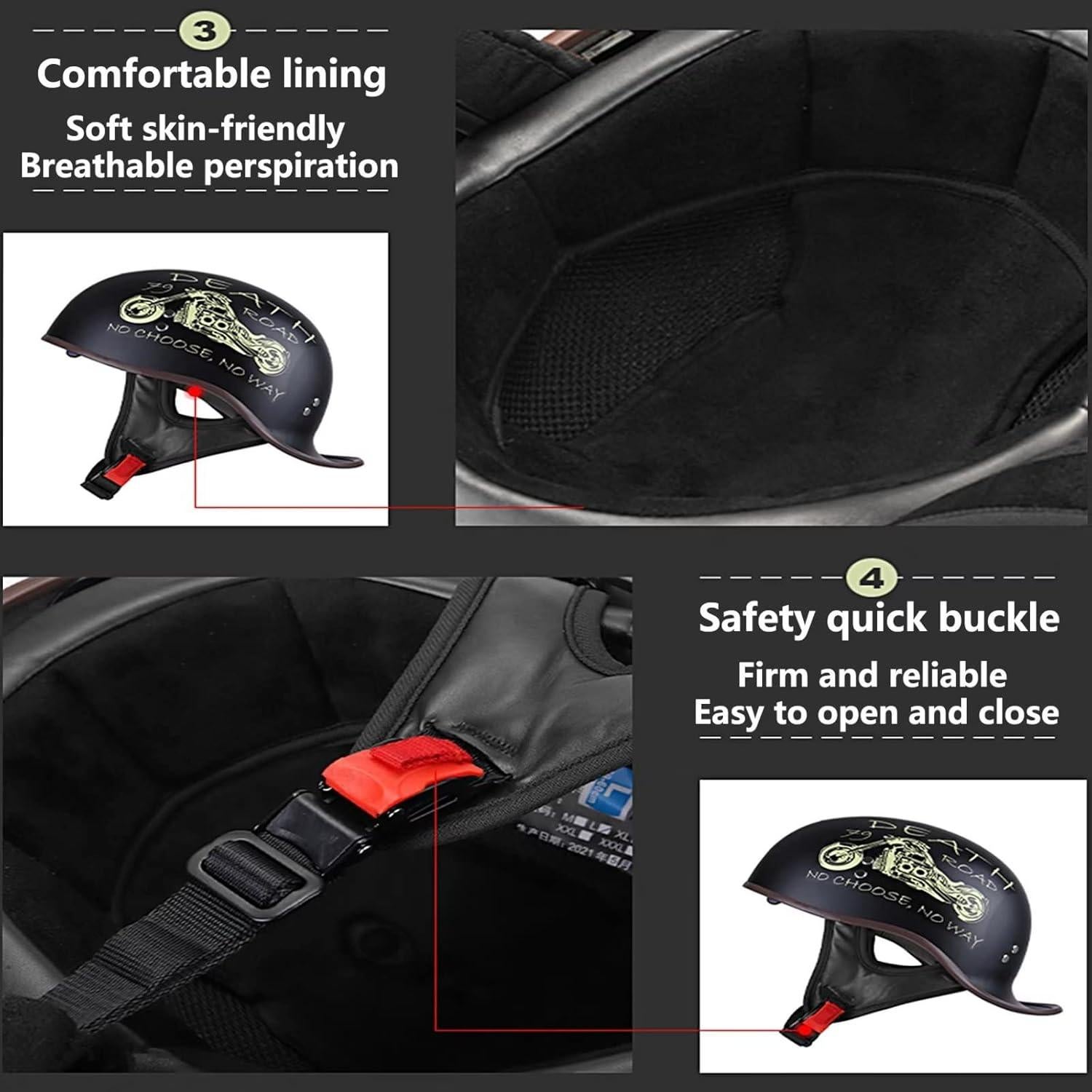 Casco Retro FVCNGP 285928 Mediano Negro Brillante