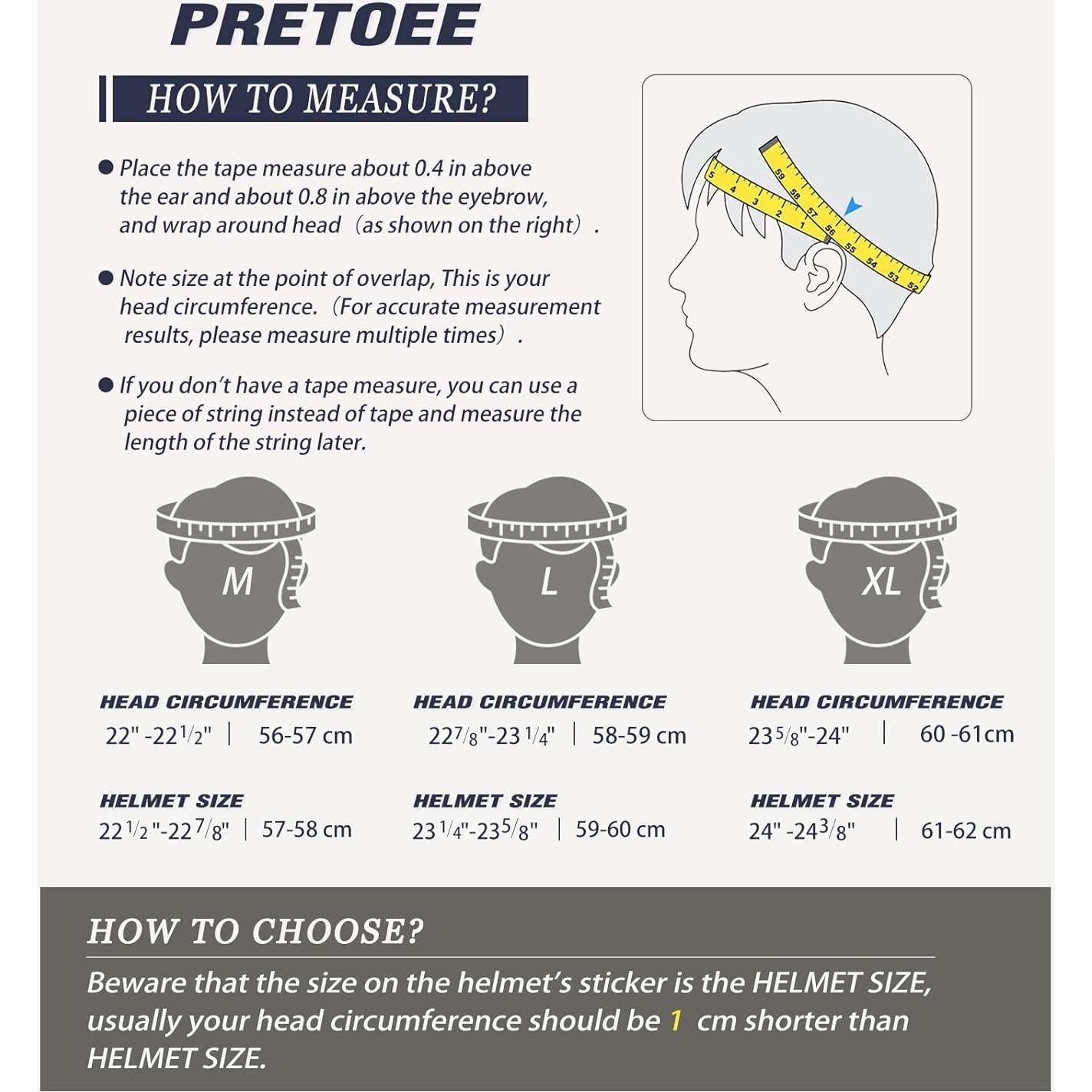 Casco de Moto Vintage Pretoee Pt-air 02 Azul M 57-62 cm