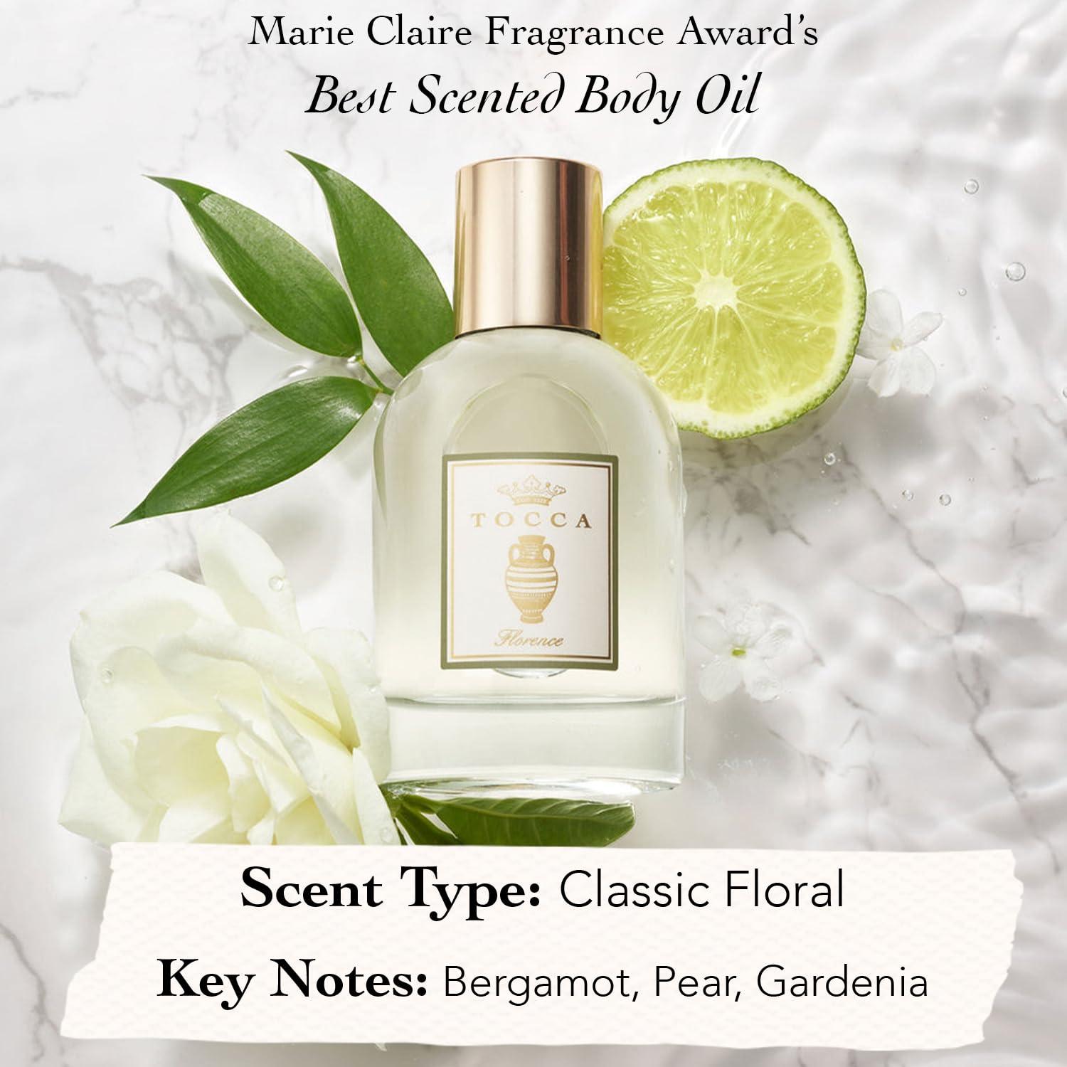 Aceite Corporal Seco Tocca Florence 100 ml - Aroma Bergamota, Pera y Gardenia