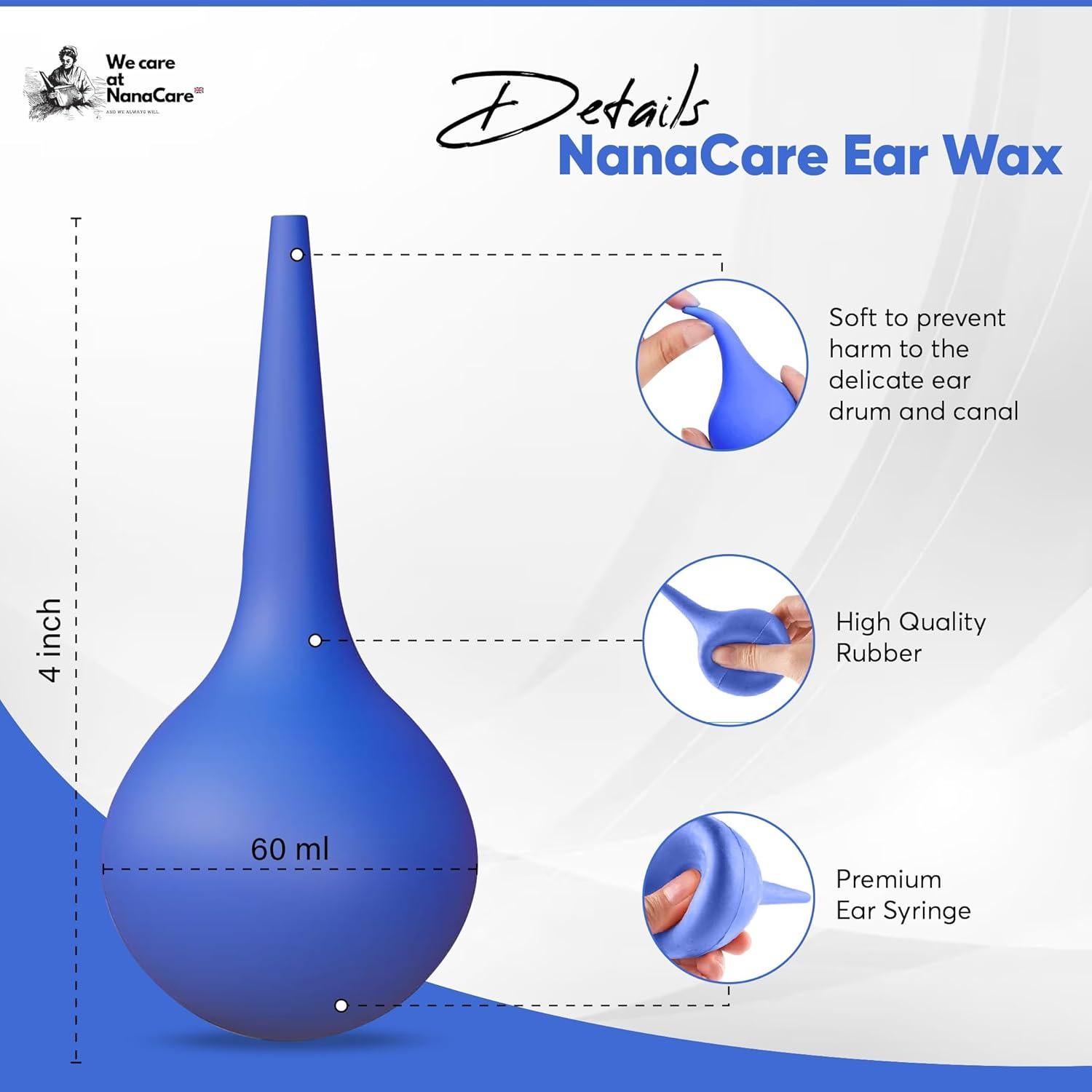 Kit de Limpieza de Oídos NanaCare con Gotas de Aceite de Oliva