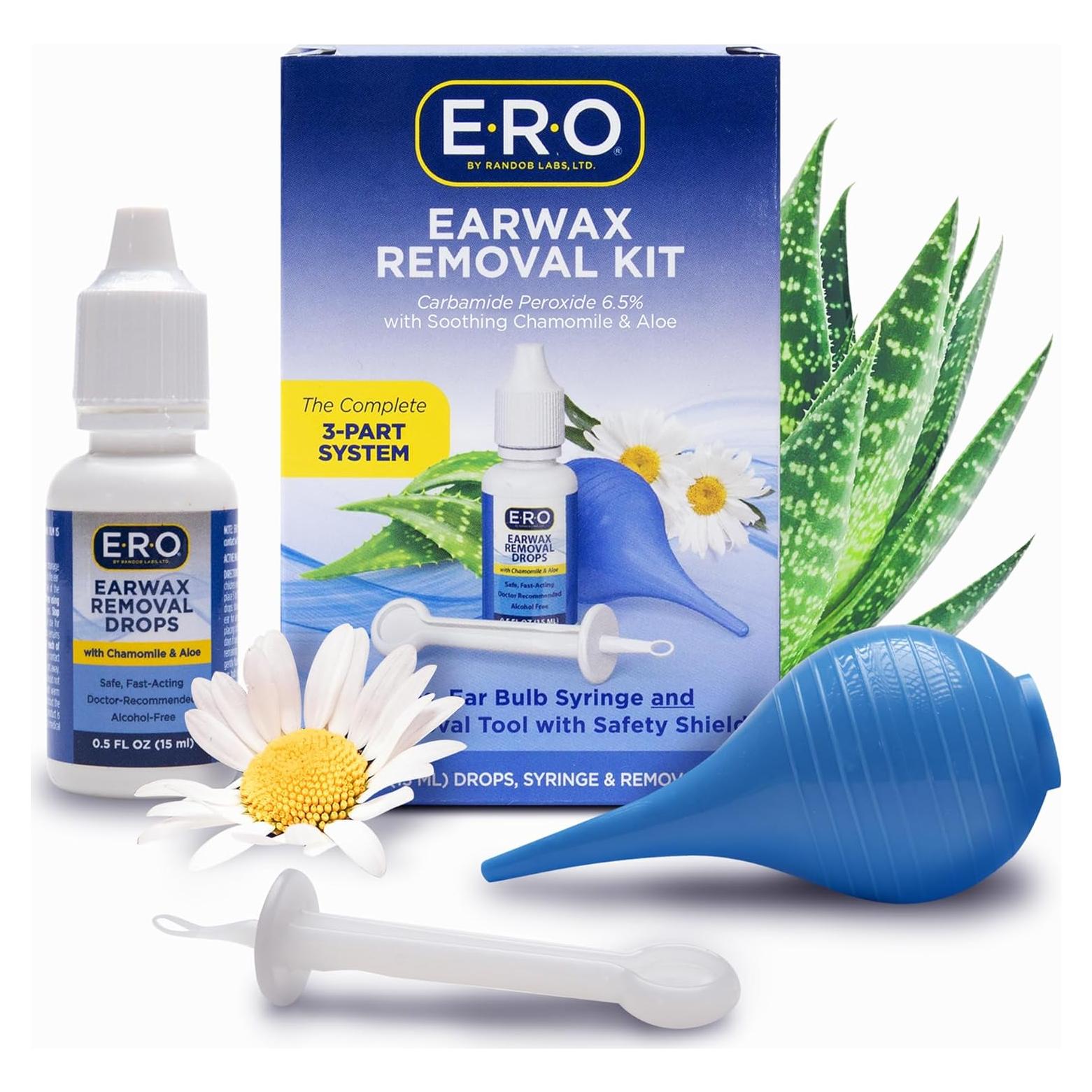 Kit de Eliminación de Cerumen E-R-O con Gotas y Jeringa
