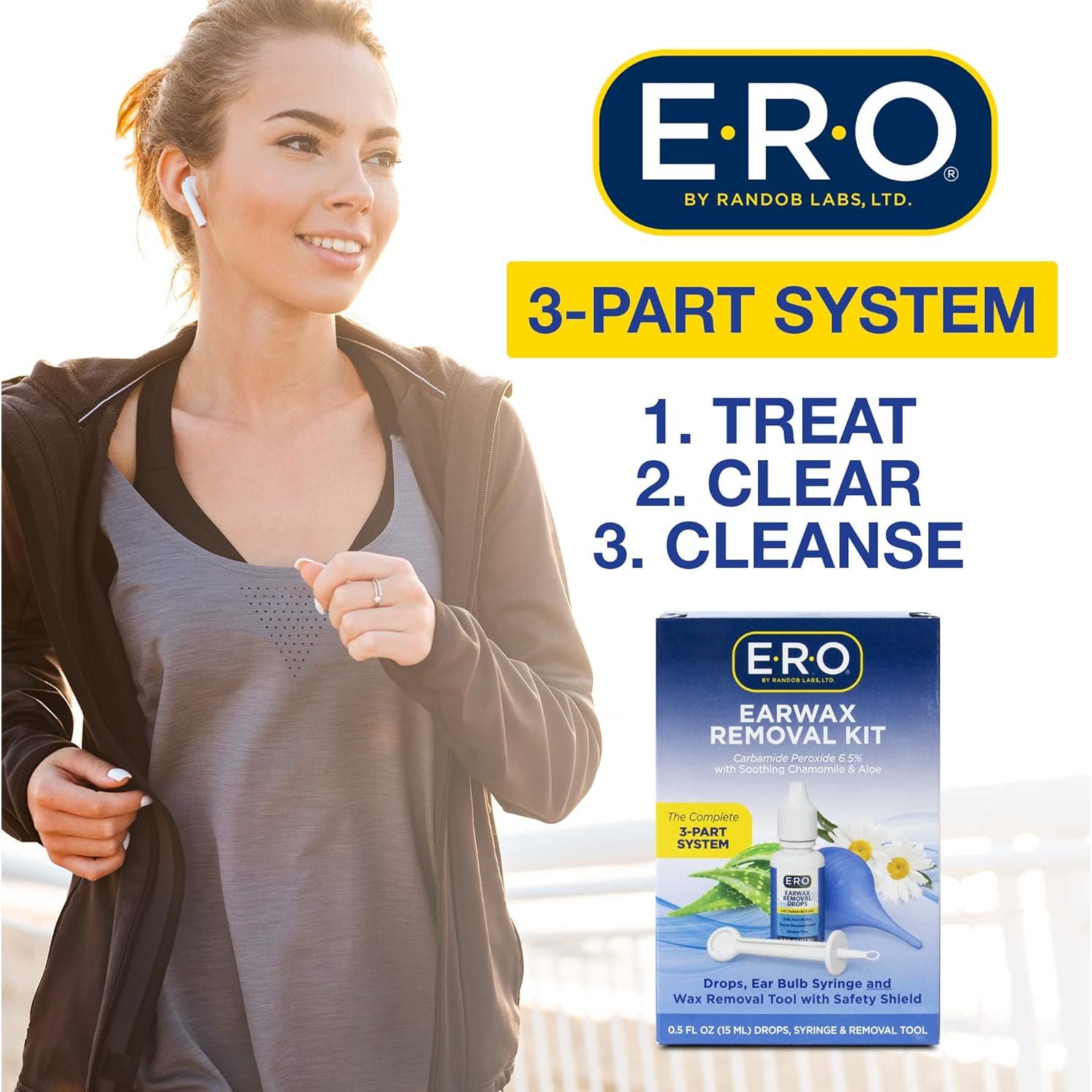 Kit de Eliminación de Cerumen E-R-O con Gotas y Jeringa