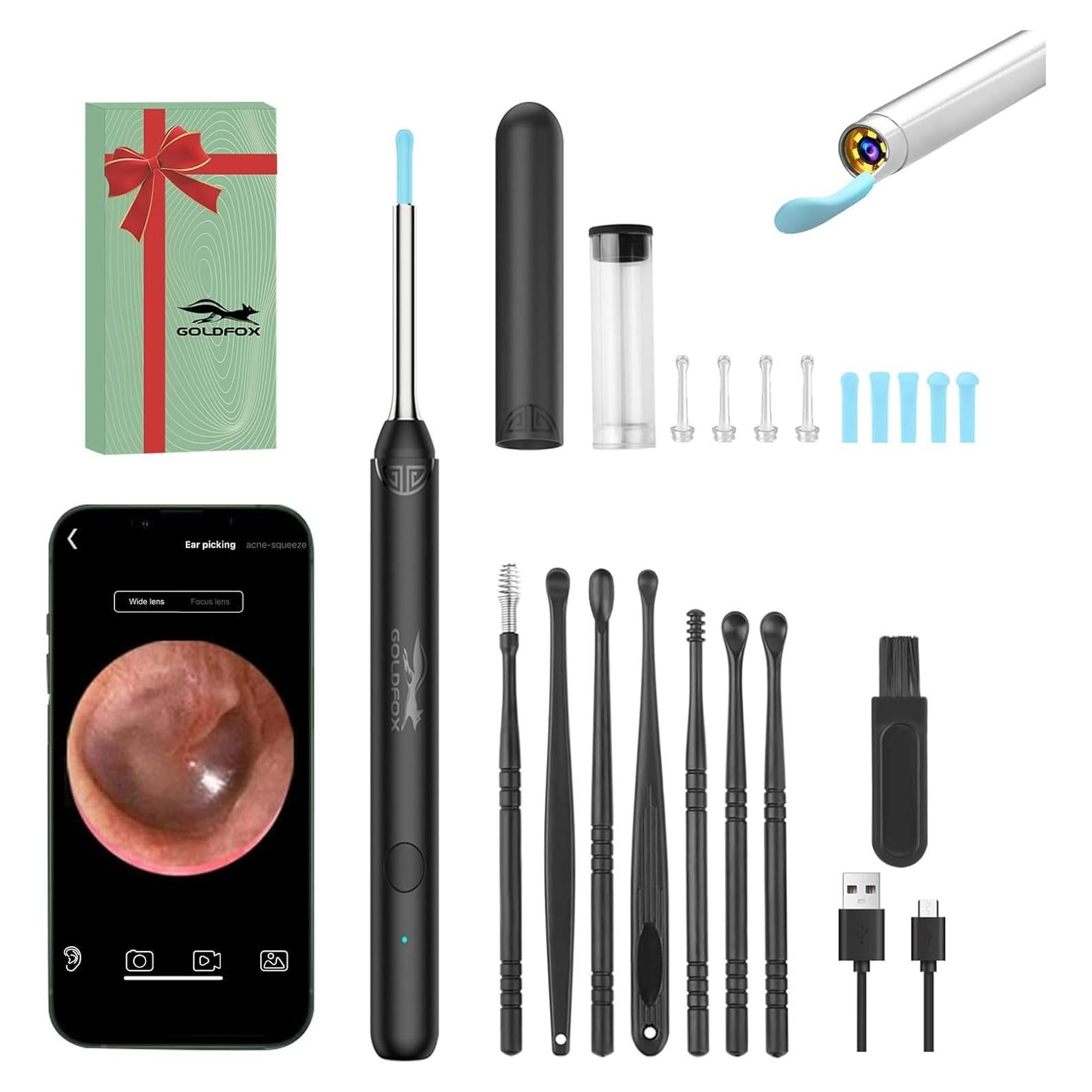 Limpiador de Cerumen Inalámbrico GOLDFOX con Cámara HD 1080P