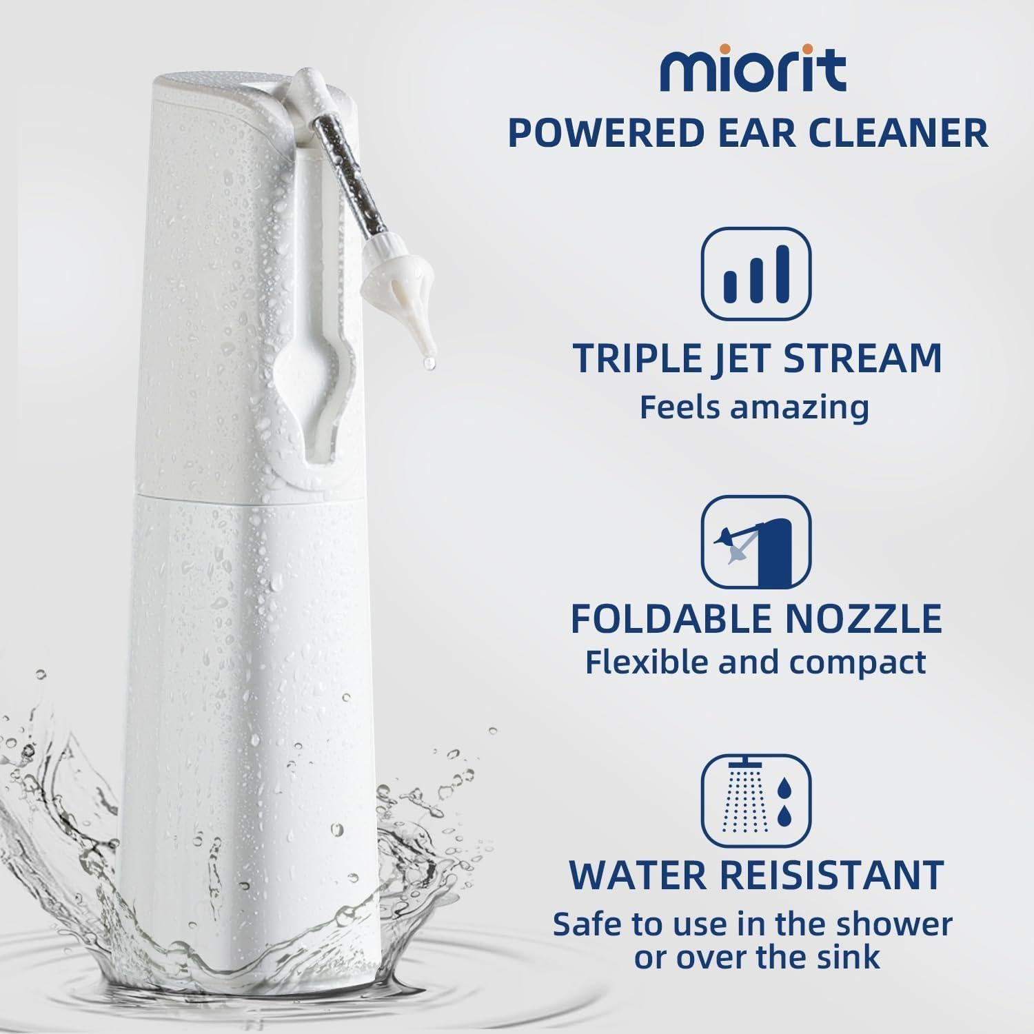 Limpiador de Oídos Eléctrico MIORIT a Base de Agua IPX7