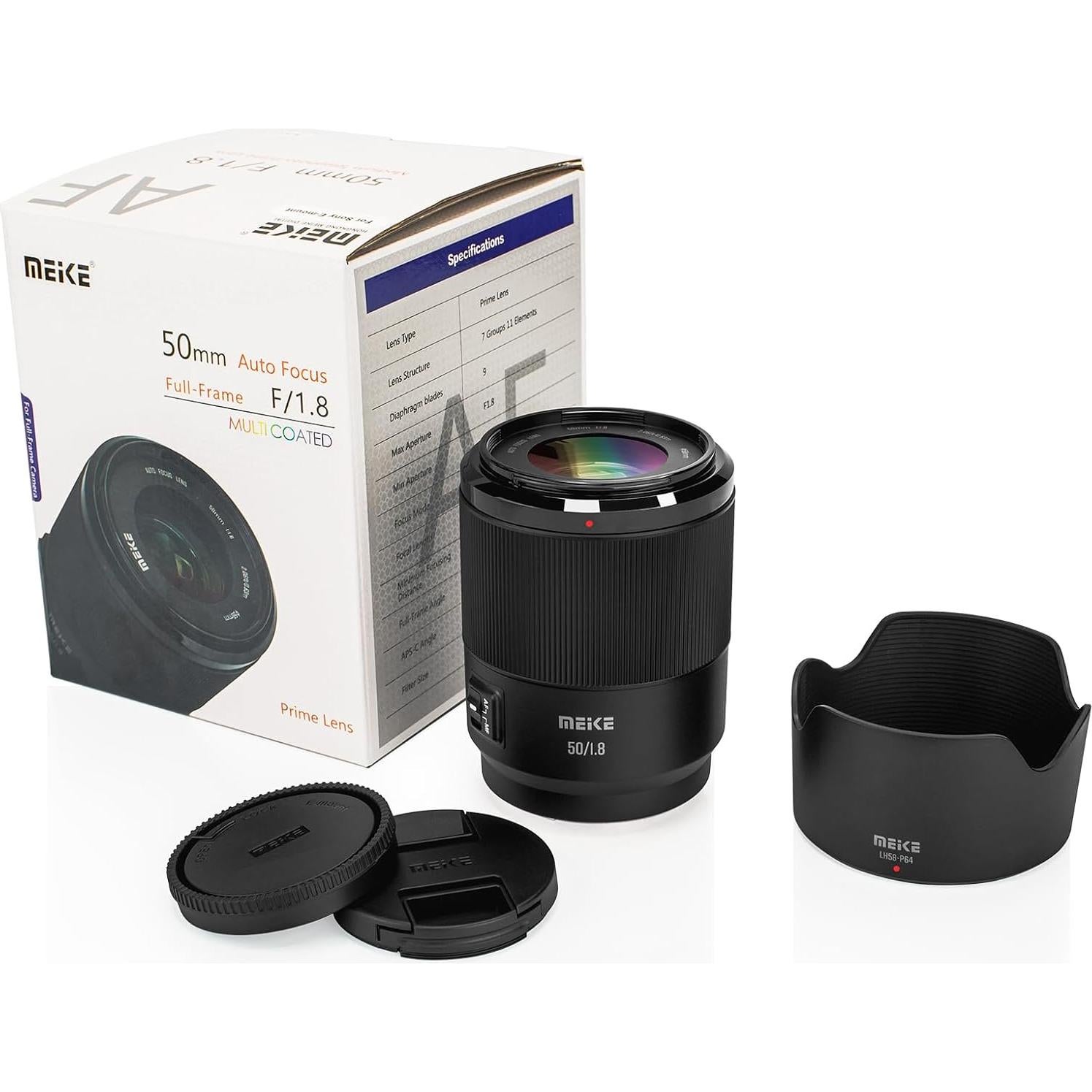 Lente Meike 50mm F1.8 Auto Focus para cámaras Sony E