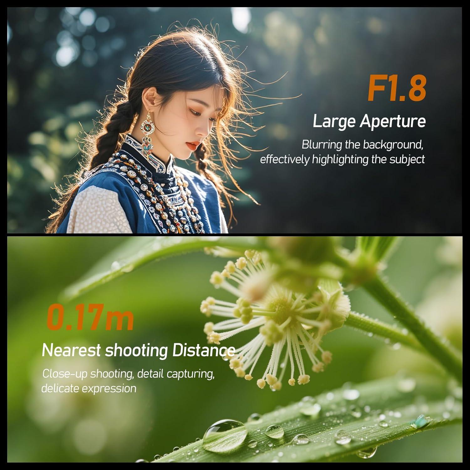 Lente Prime YONGNUO YN16mm F1.8 para Cámaras Sony E-Mount