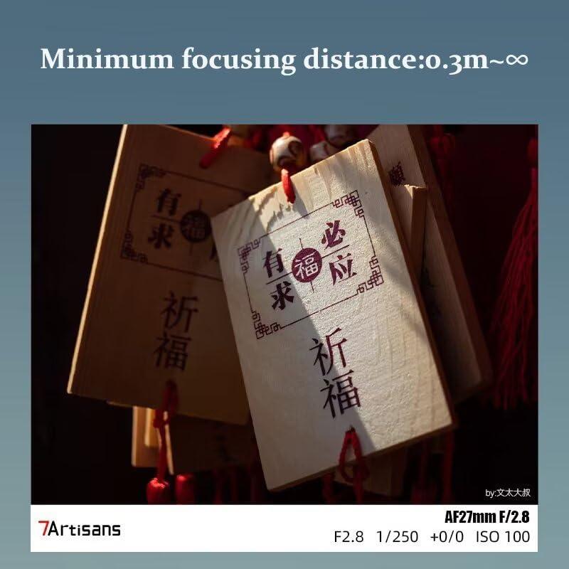 Lente 7artisans 27mm F2.8 Autofocus para Fuji X - Gran Apertura