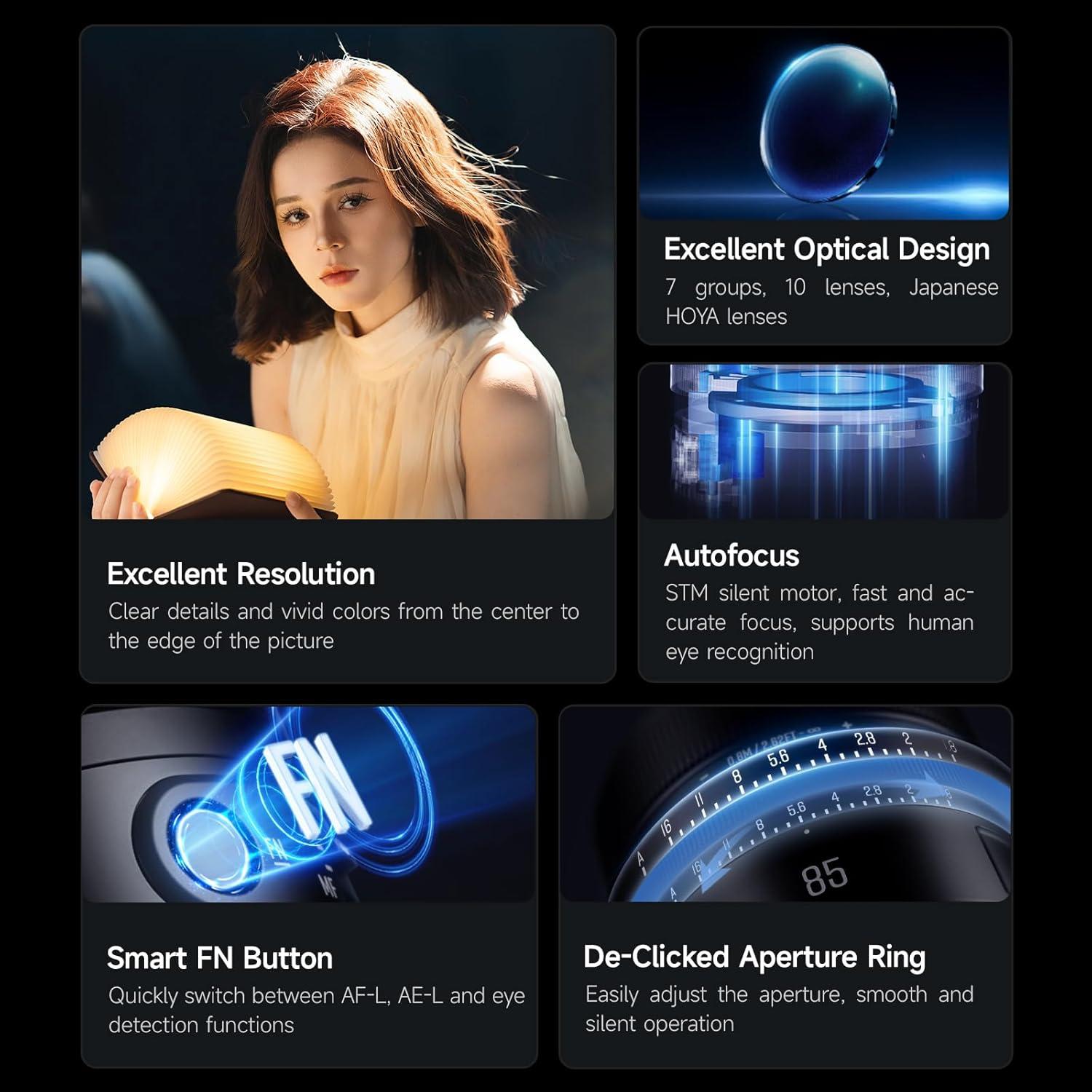 Lente AF 85mm F1.8 para Cámara Sin Espejo Sony E-Mount