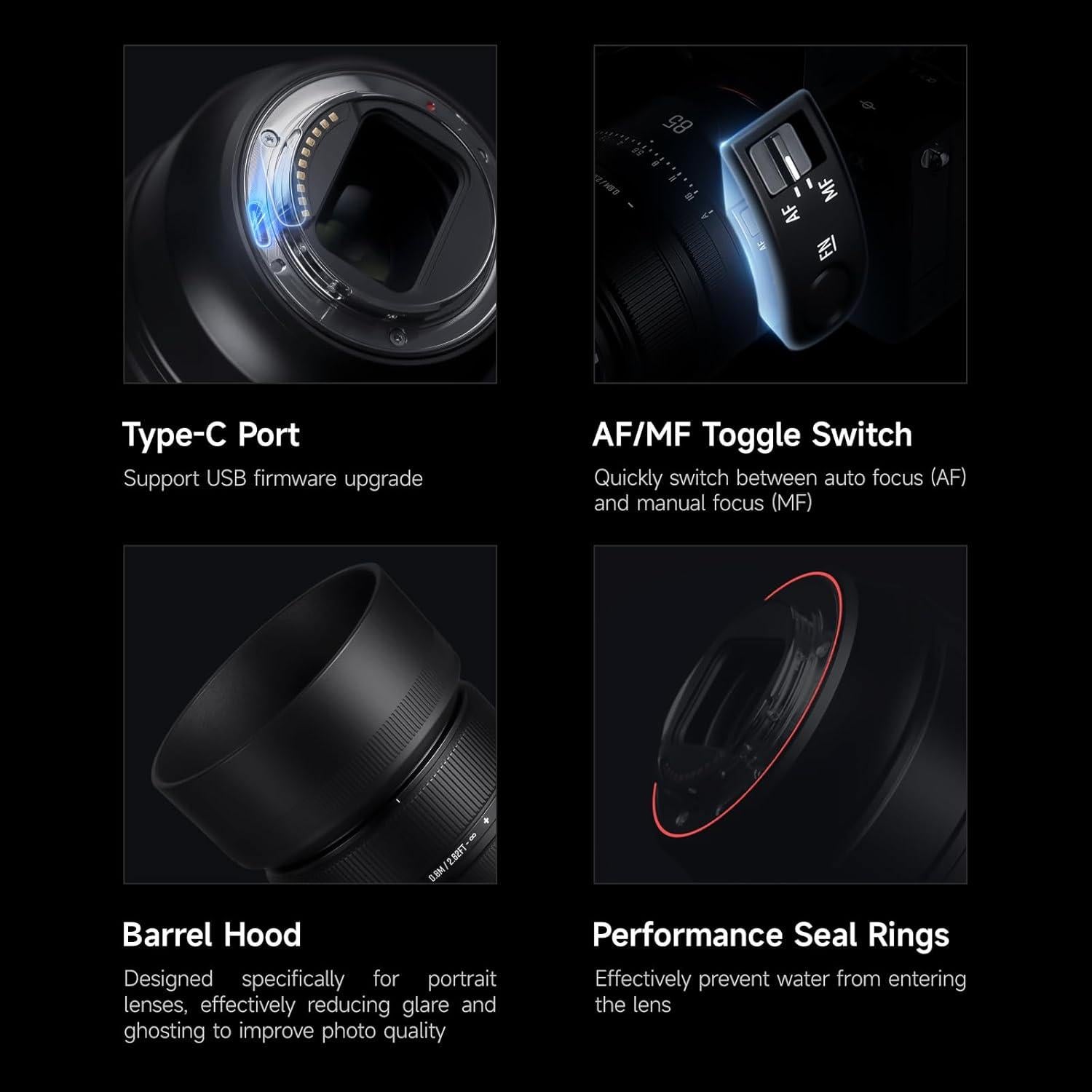 Lente AF 85mm F1.8 para Cámara Sin Espejo Sony E-Mount