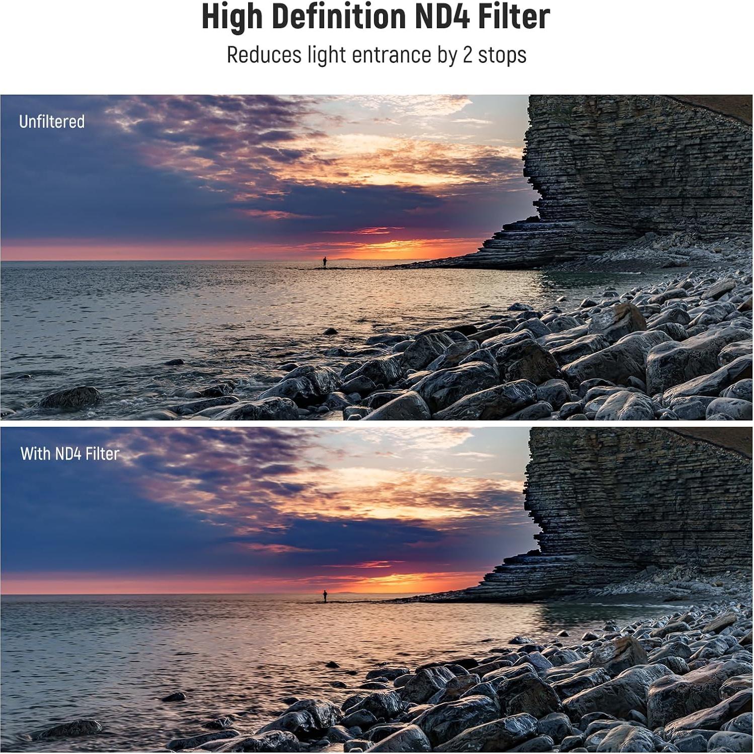 Filtro de Lente NEEWER UV/CPL/ND4 67mm con Estuche Duro