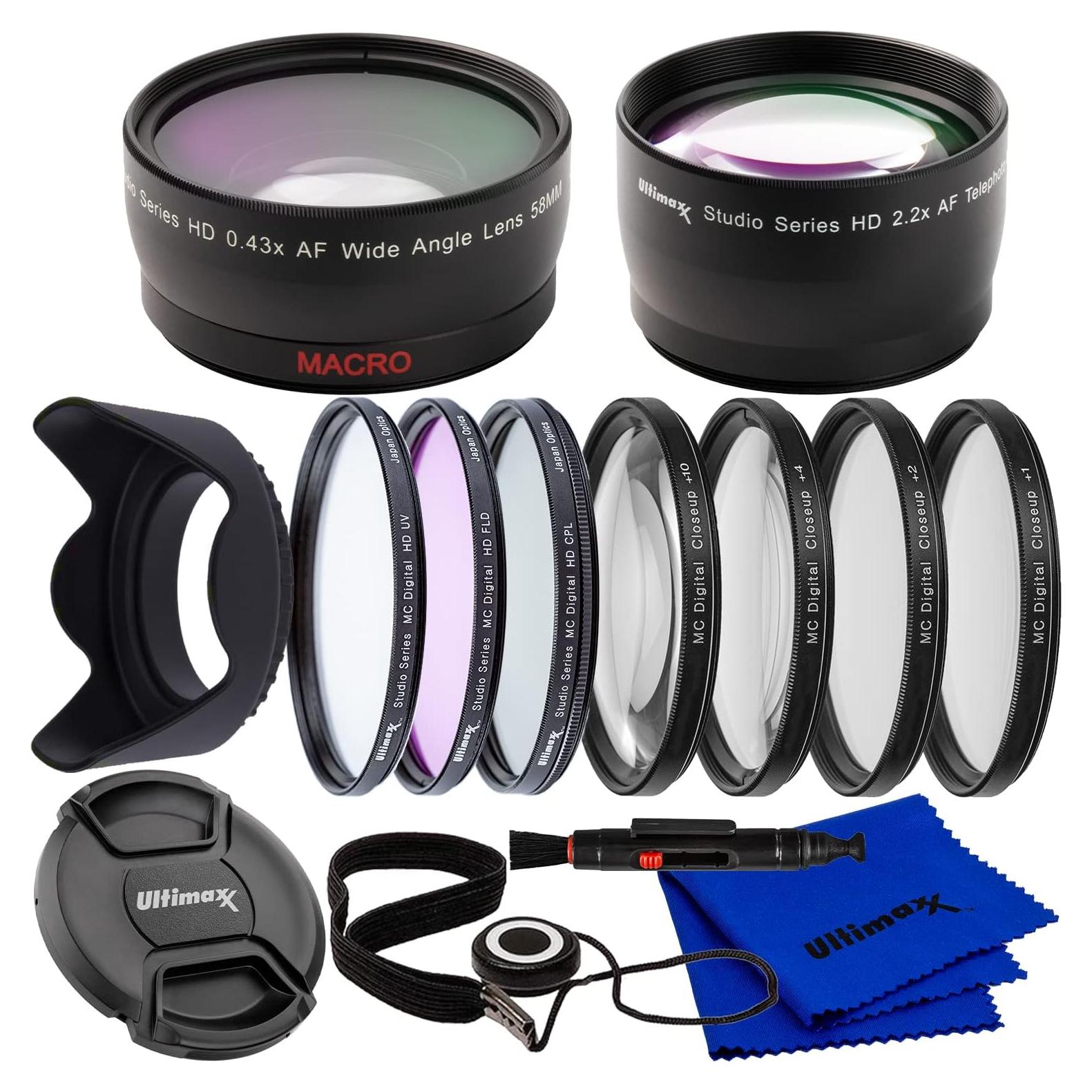 Kit de Accesorios de Fotografía Ultimaxx 55MM - Lentes y Filtros