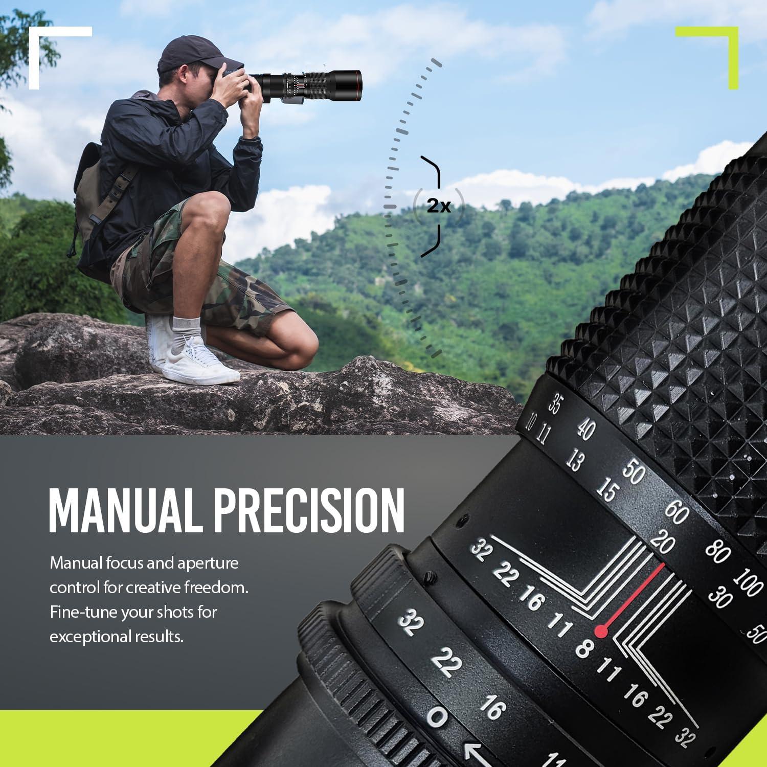 Teleobjetivo Manual 500mm/1000mm f/8 BM Premium para Canon EOS R