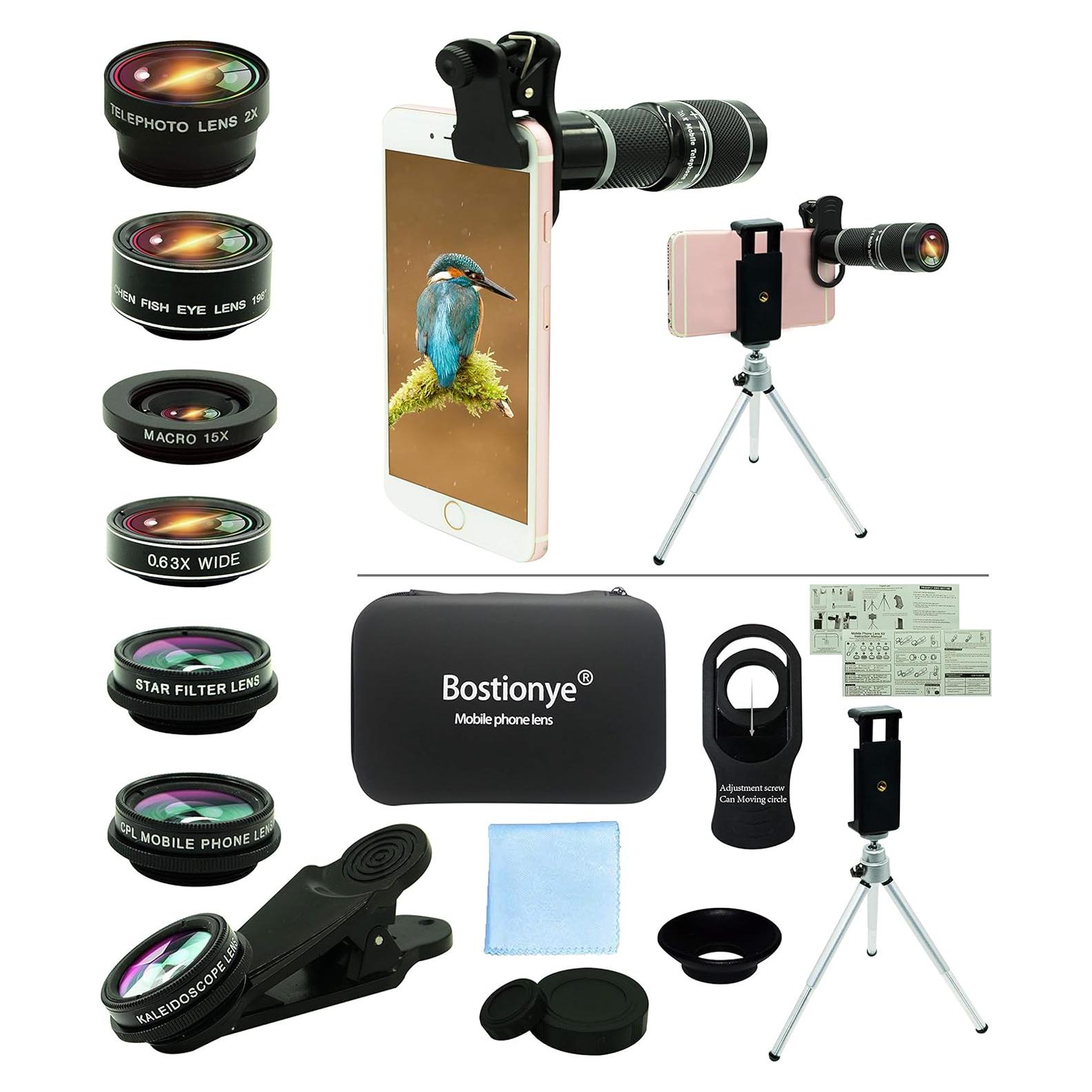 Kit de Lentes para Cámara de Teléfono Móvil Bostionye 11 en 1