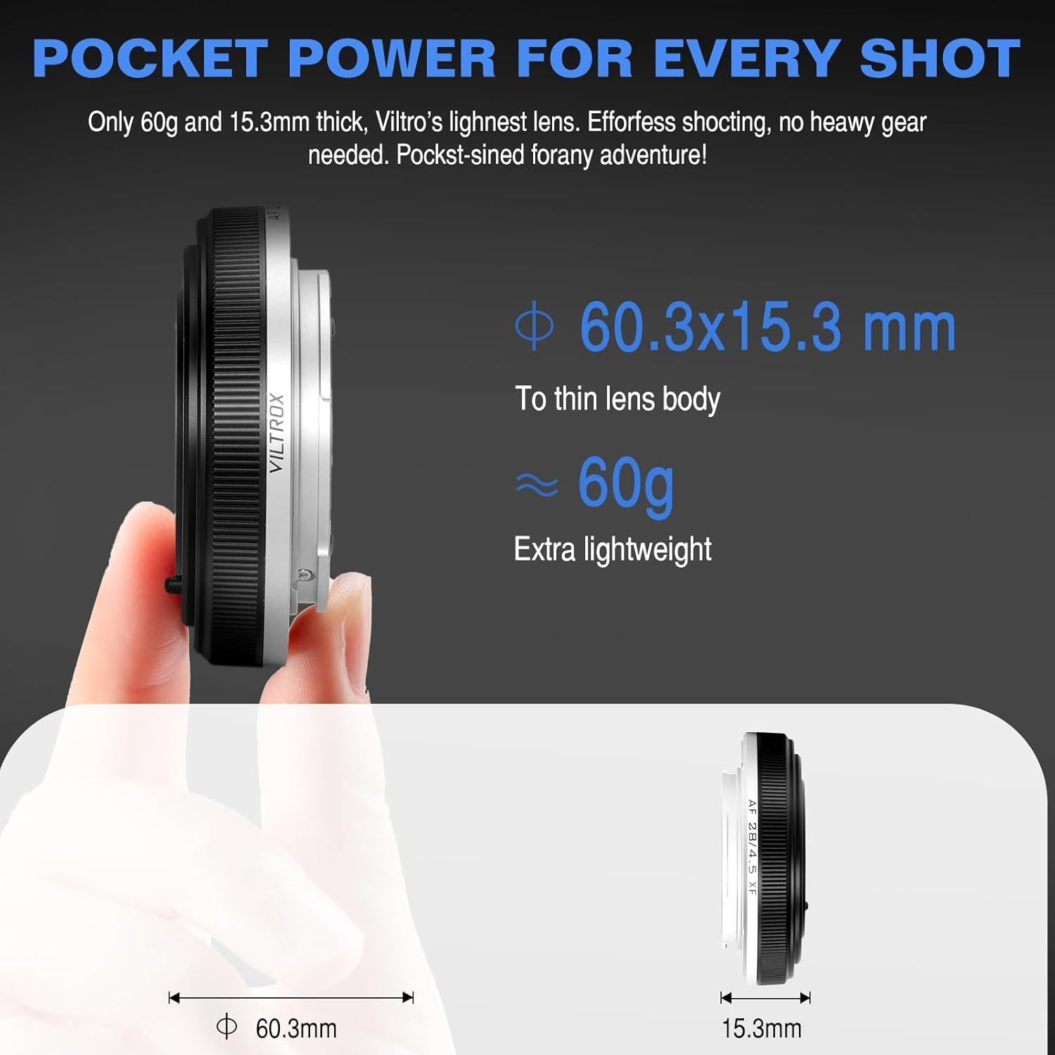 Lente Pancake Viltrox 28mm f/4.5 AF para Nikon Z - Gran Angular